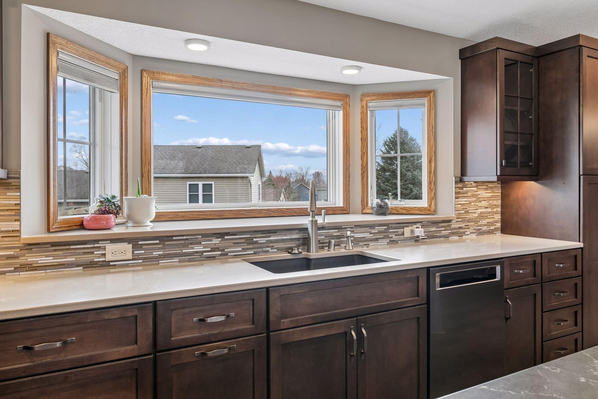 Bay window replaced as part of remodel