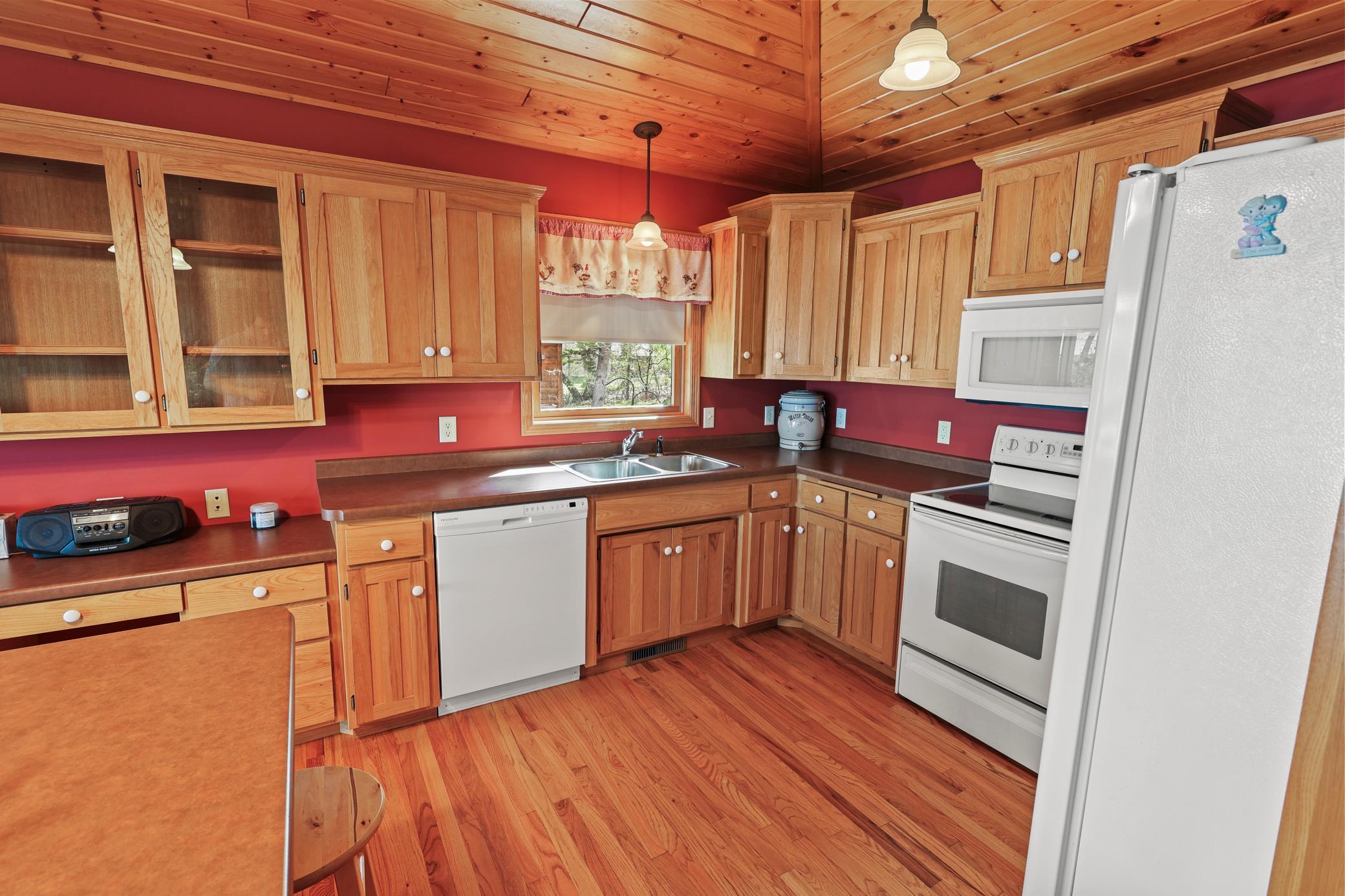 Wonderful cabinets with ample storage and workspace