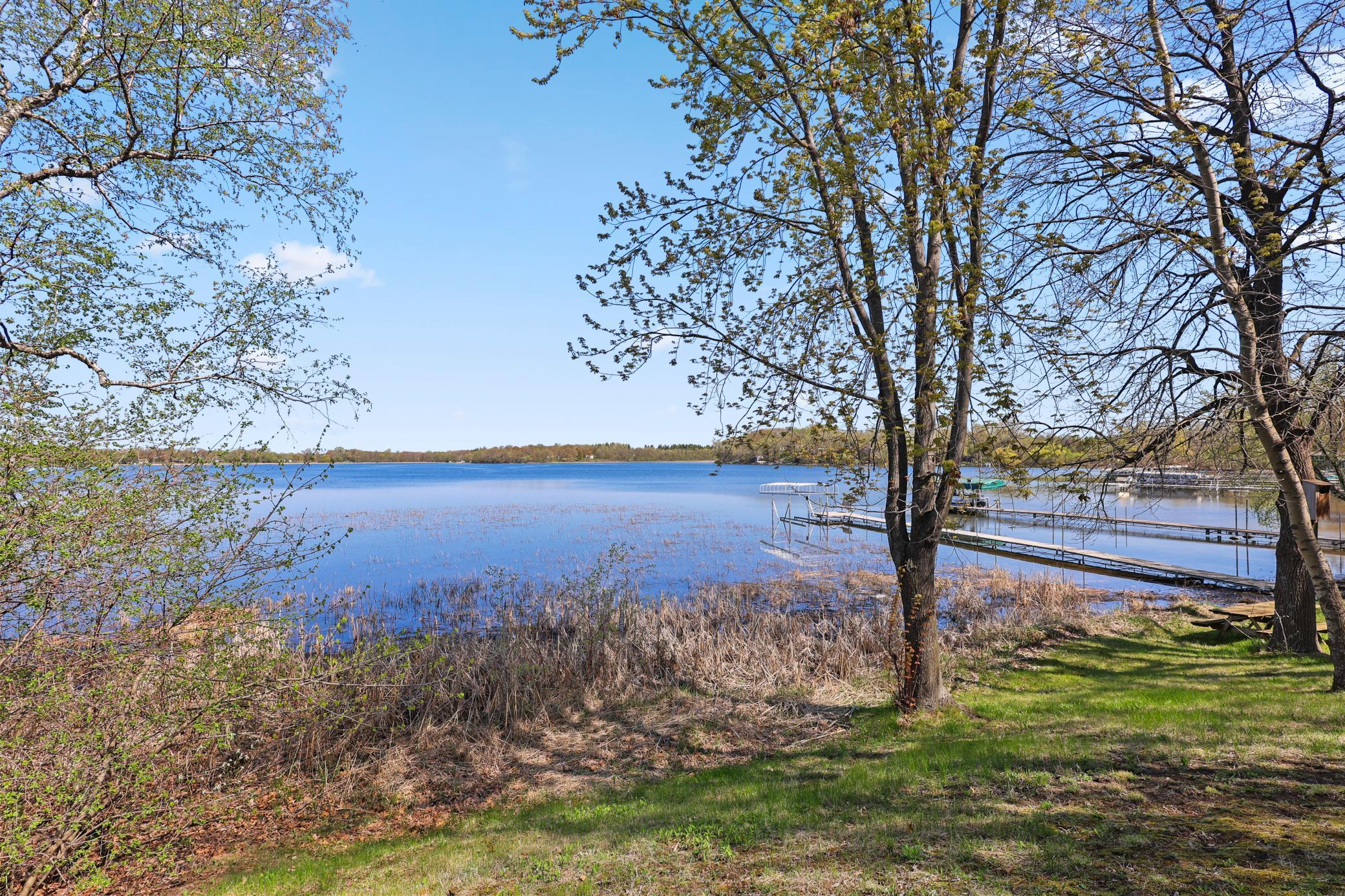 100 feet of hard bottom sand lake front. It has not been used for a while, but will clean up nicely.