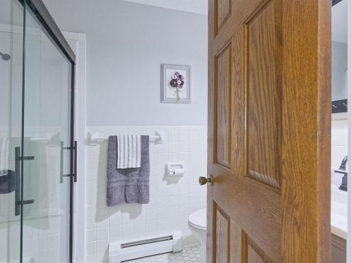 Remodeled 3/4 bathroom with walk-in shower