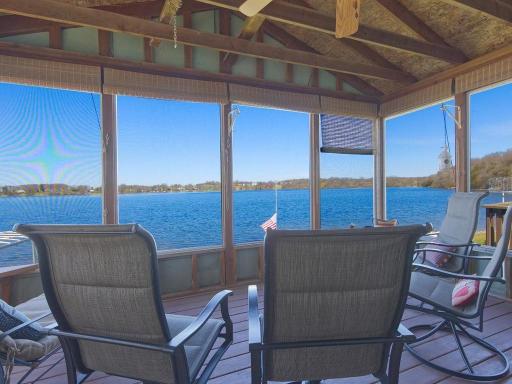 3 season porch with incredible lake views