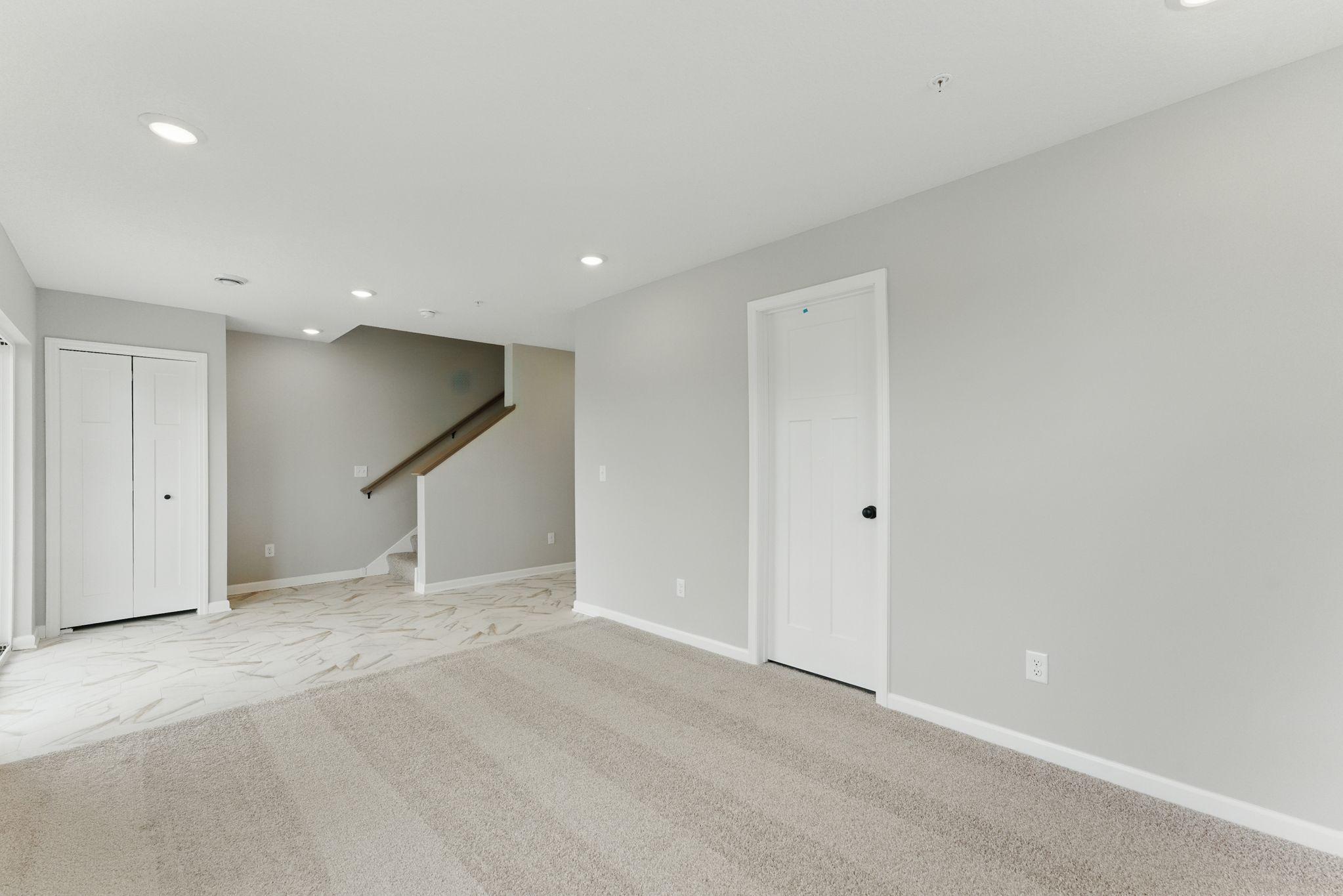 LL Rec Room off Garage offers storage