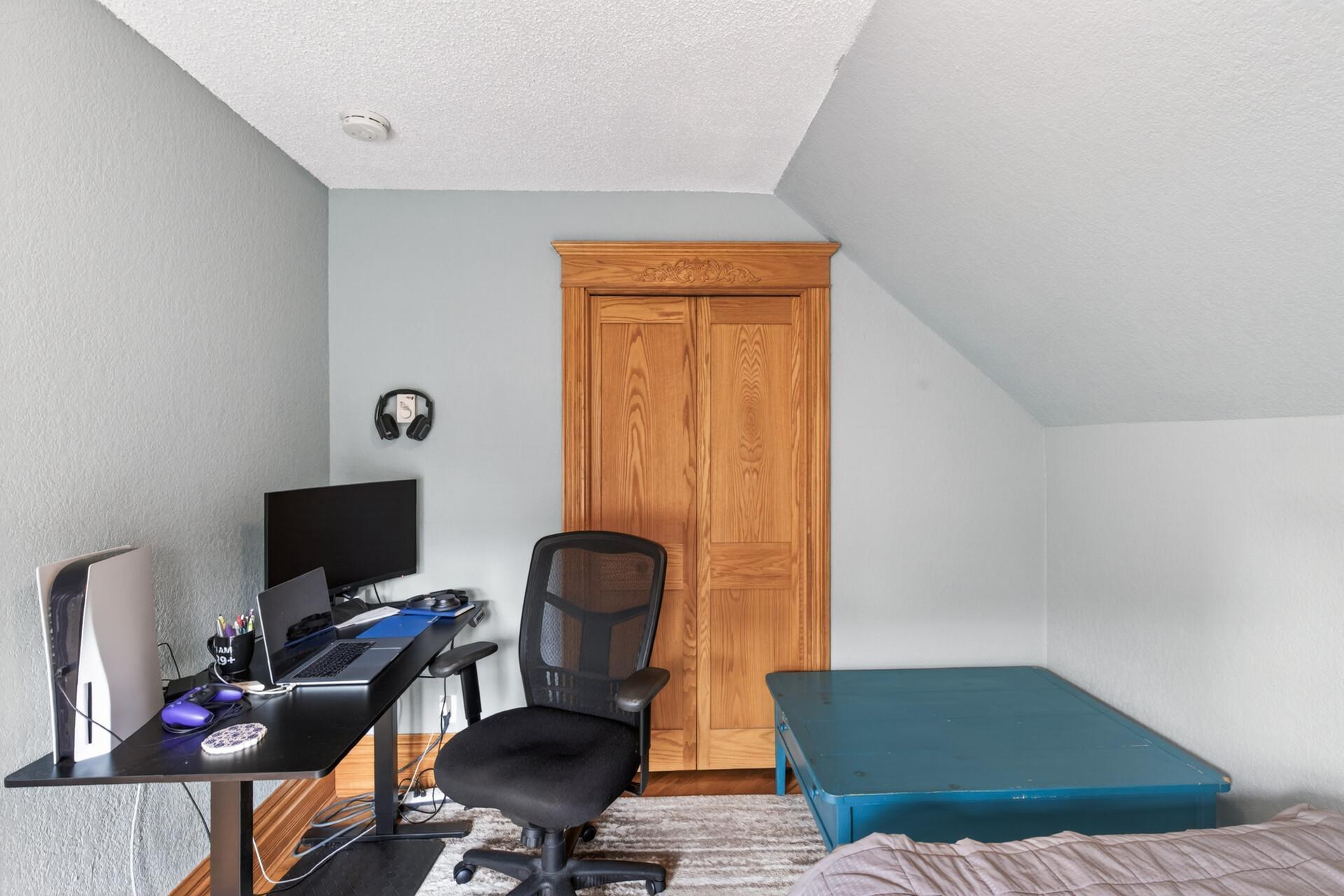 Features cherry hardwood floors and abundant natural light.