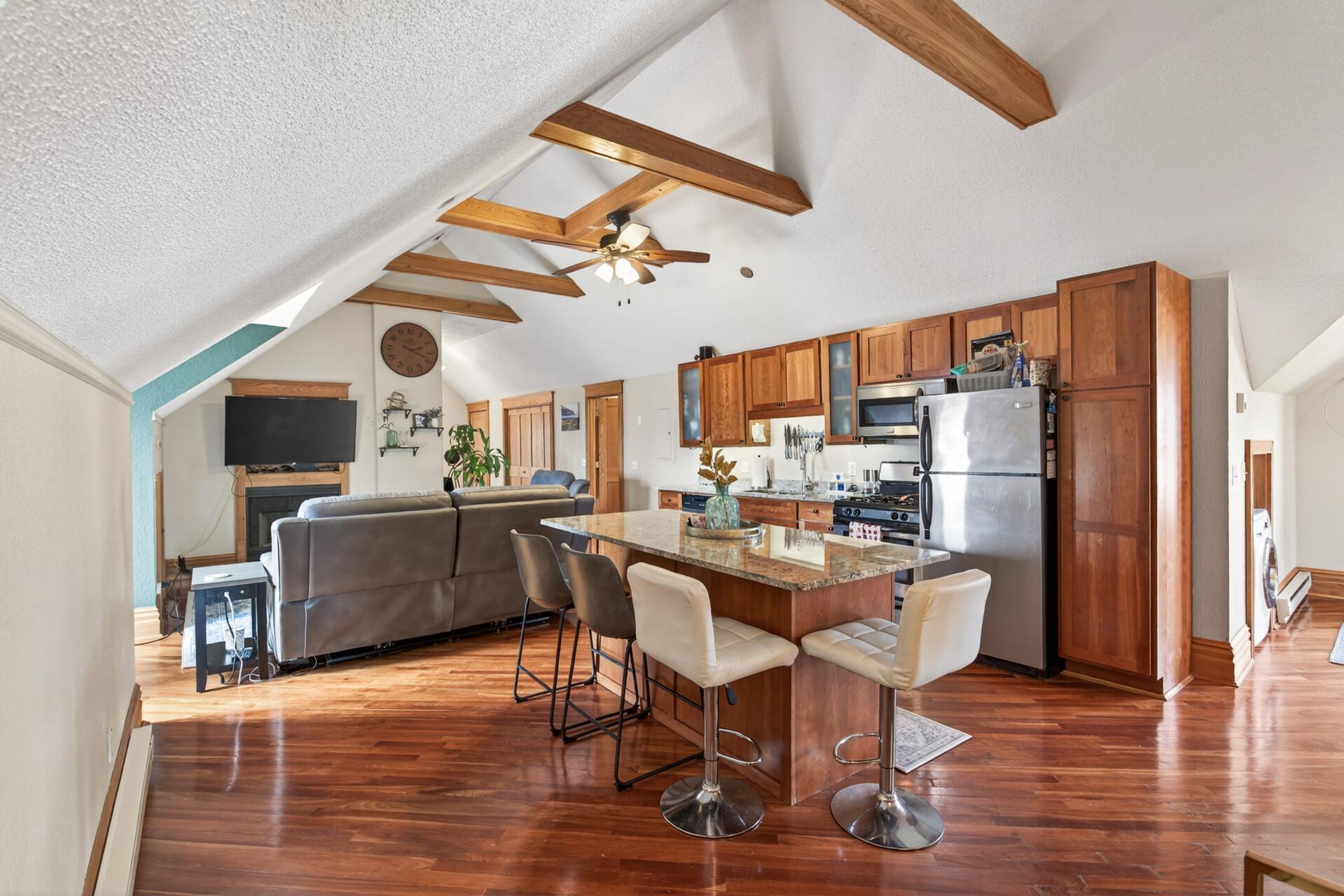 A ceiling fan offers additional comfort year-round!