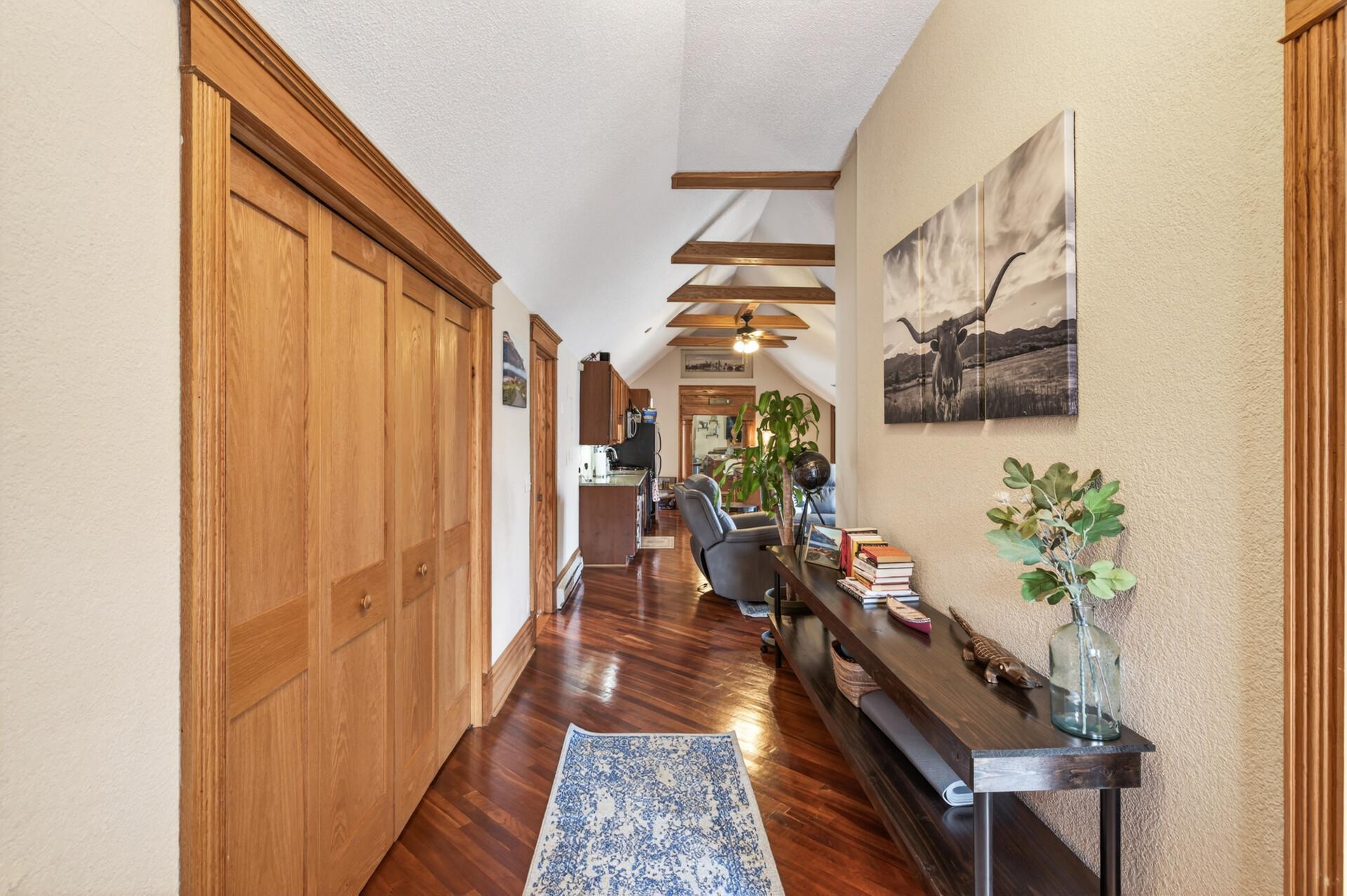 Gleaming cherry floors flow throughout this home!