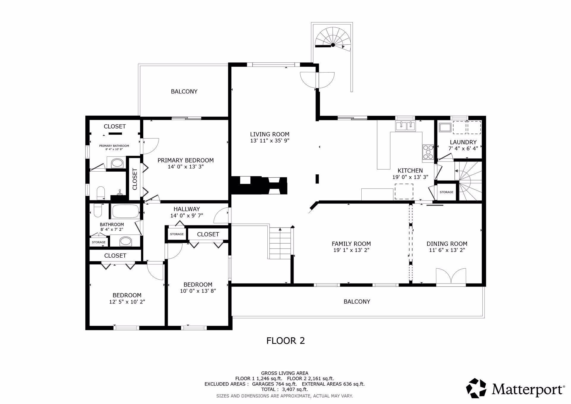 Upper-level floor plan.