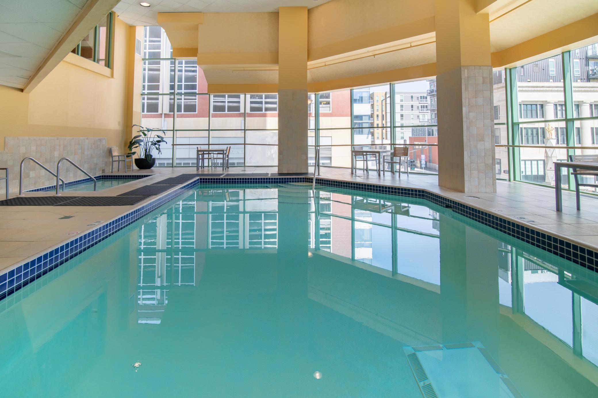 This light filled pool is perfect for relaxing.