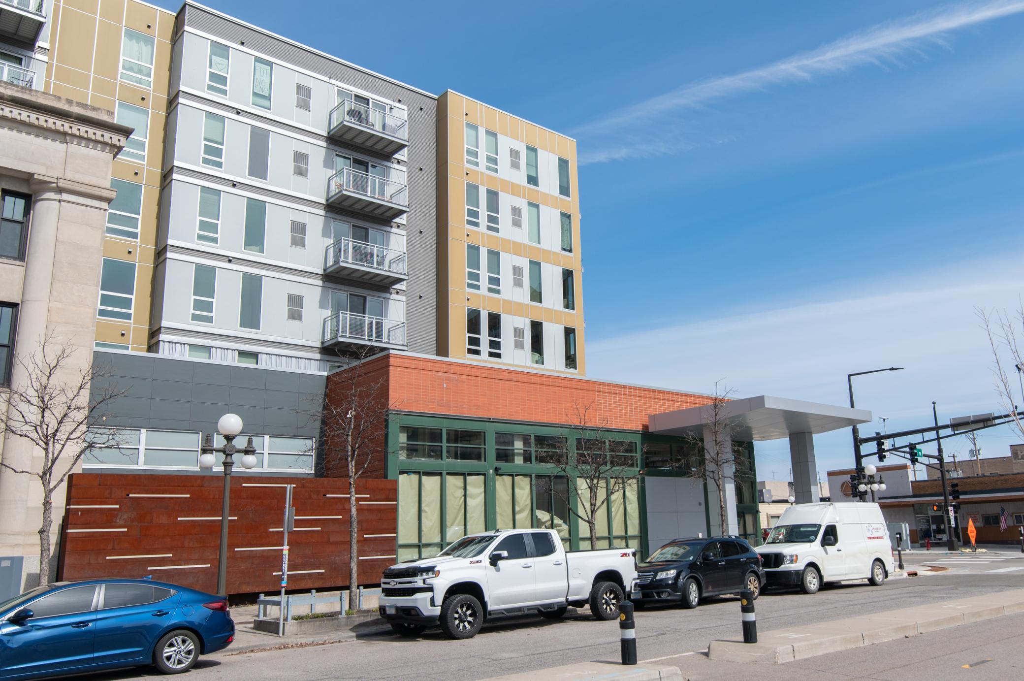 Convenient grocery shopping awaits in this soon-to-be-opened Aldi just steps from the Pointe.