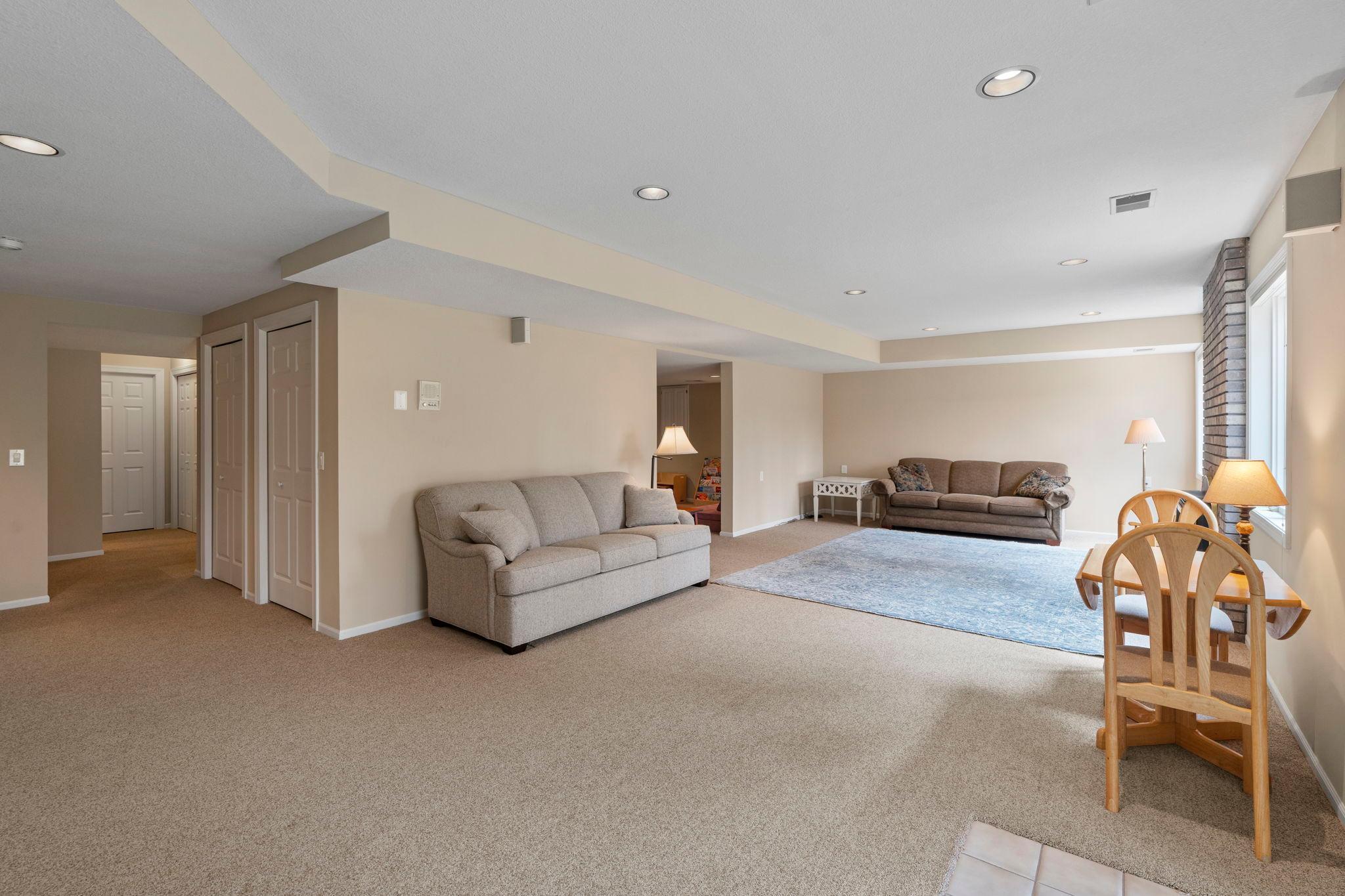 Plenty of space to spread out in the lower level