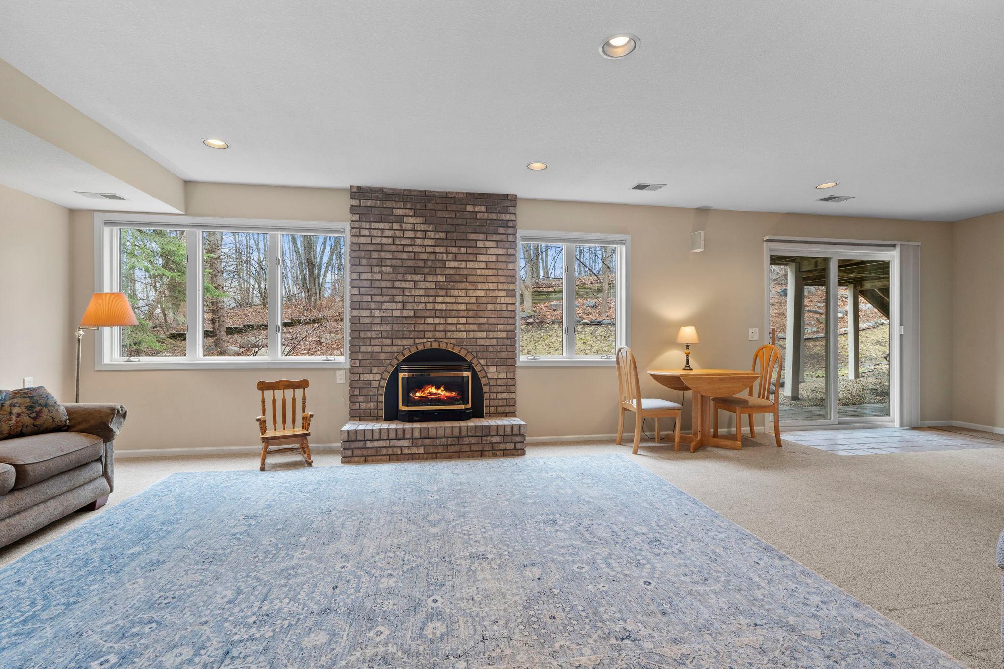 Tons of natural light in the lower level