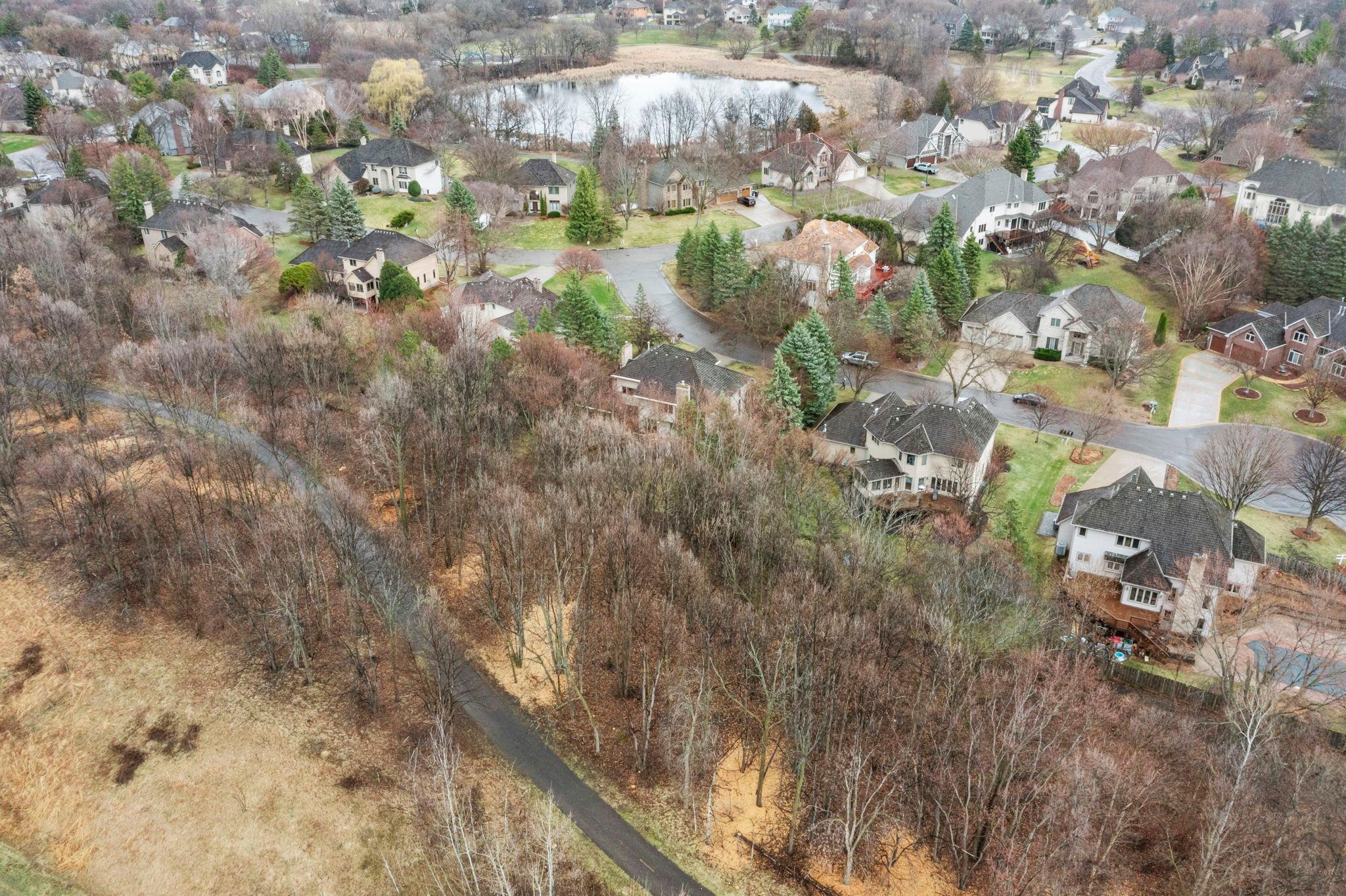 Located on a cul de sac with the trail to French regional park behind you