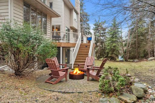 Gather around the firepit with family and friends