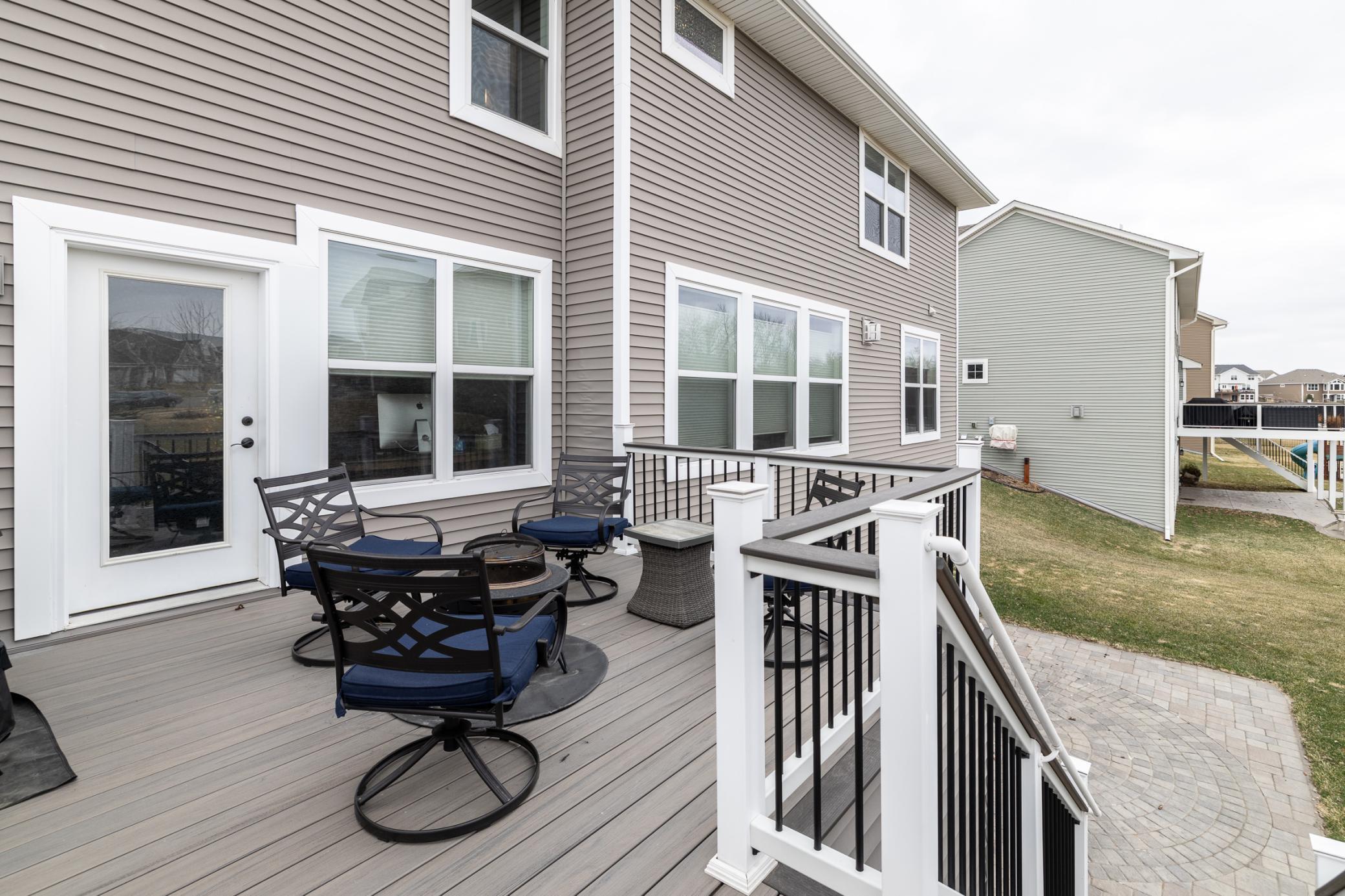 Outdoor deck perfect for grilling, dining, and relaxing