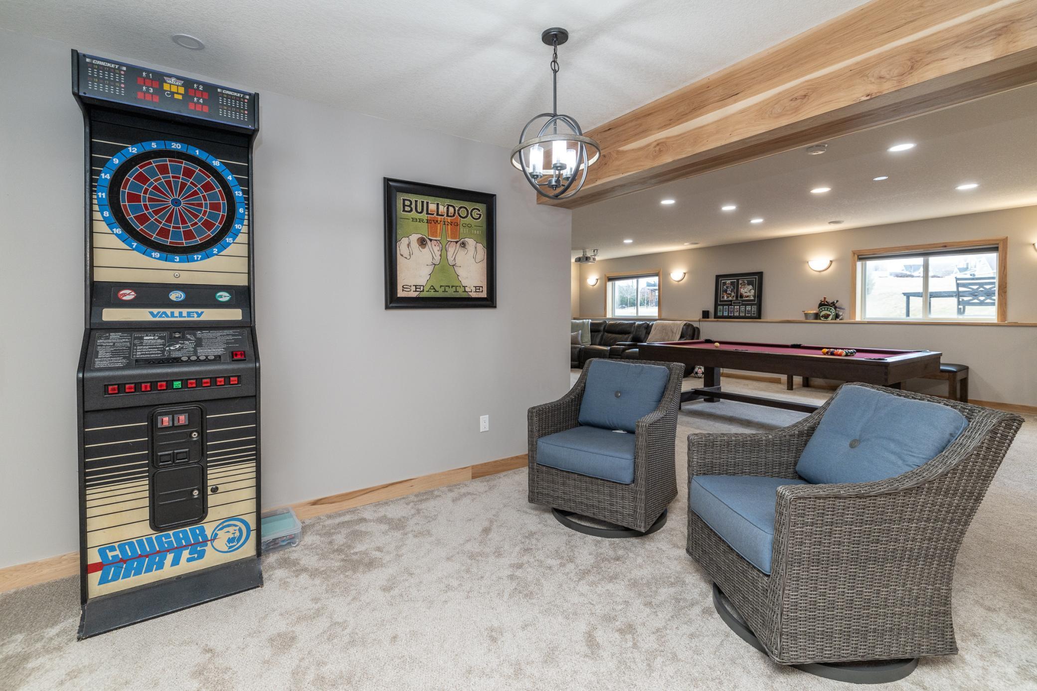 Comfortable sitting area ideal for conversation or game nights