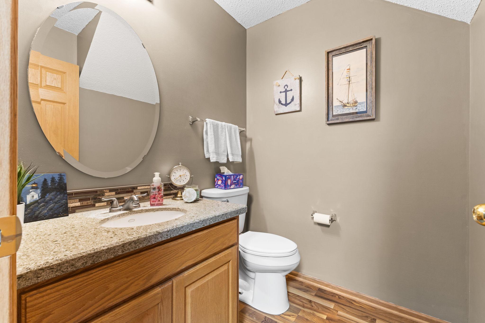 Convenient main level half bath for guests