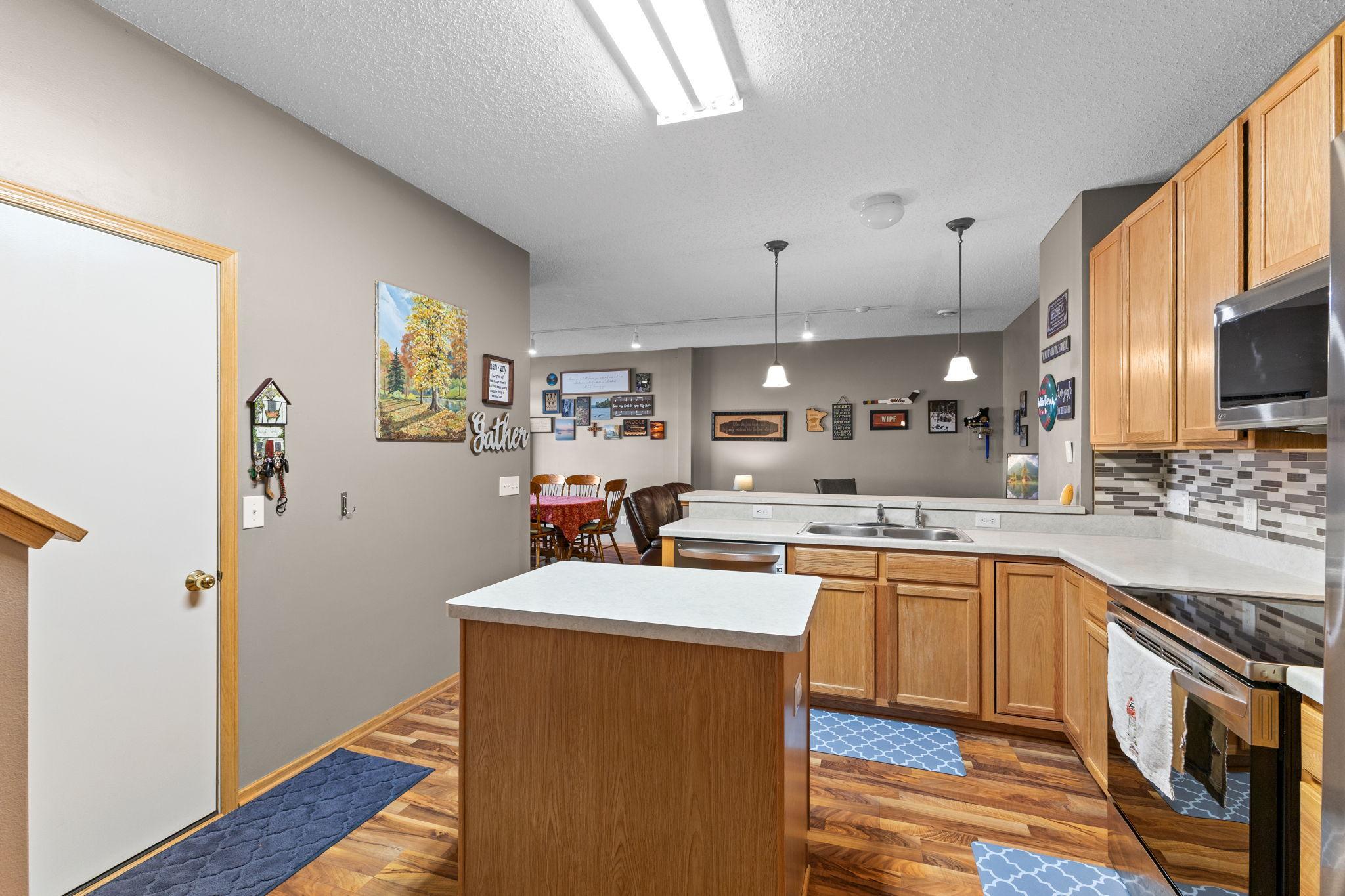 Entry from garage right into the kitchen for convenience