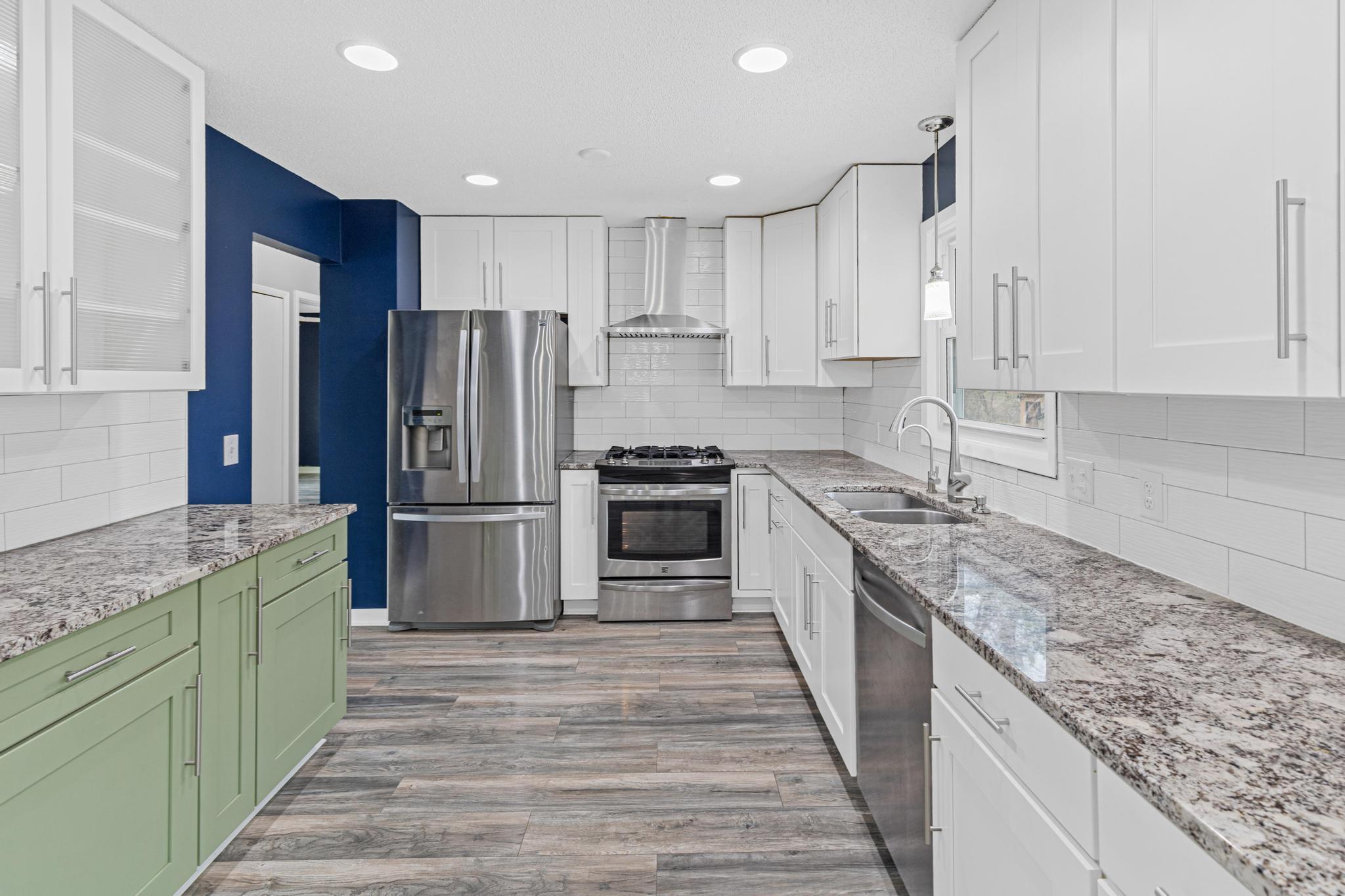 Fully remodeled kitchen.