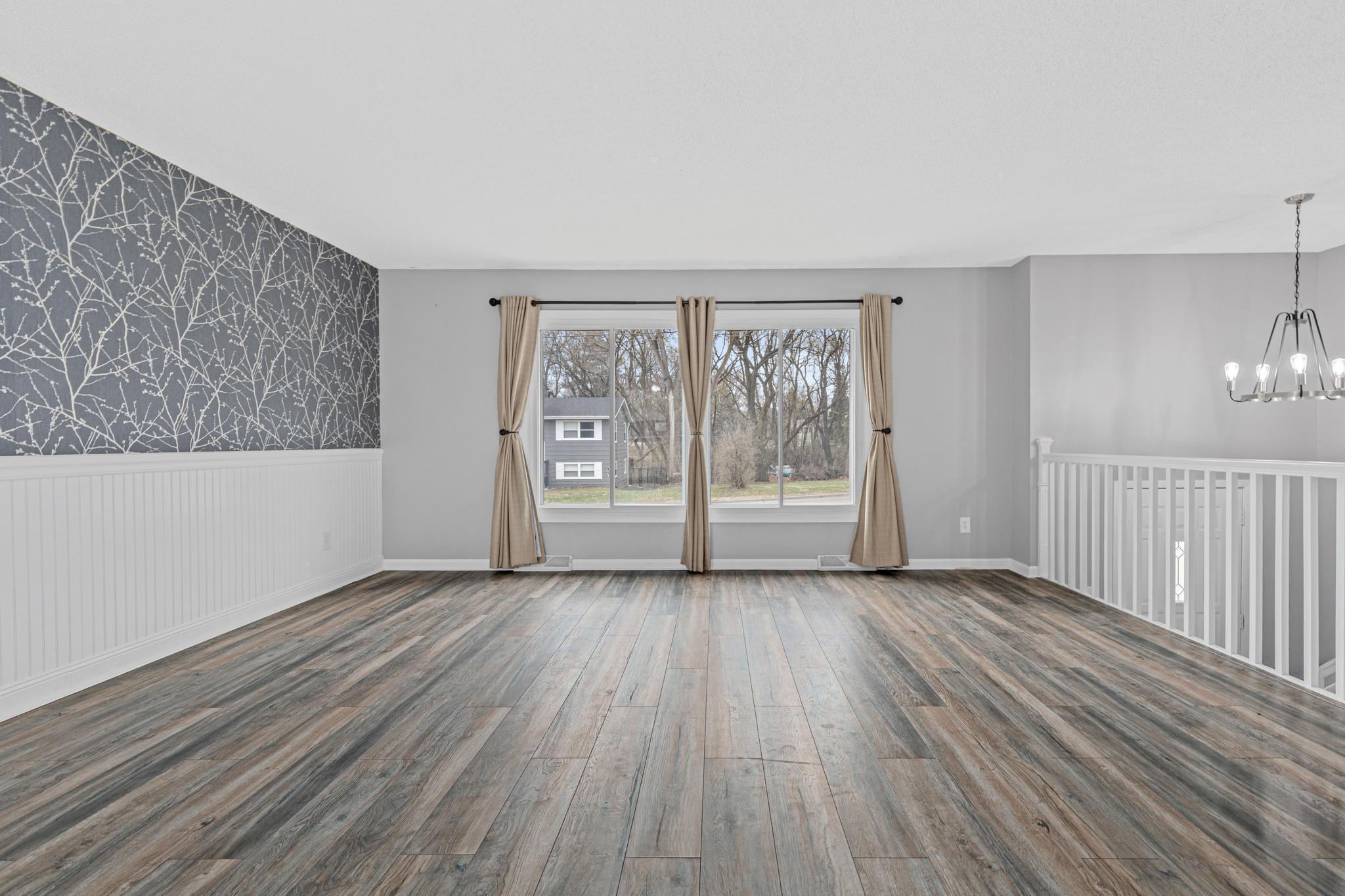 LVP flooring throughout the upper level.