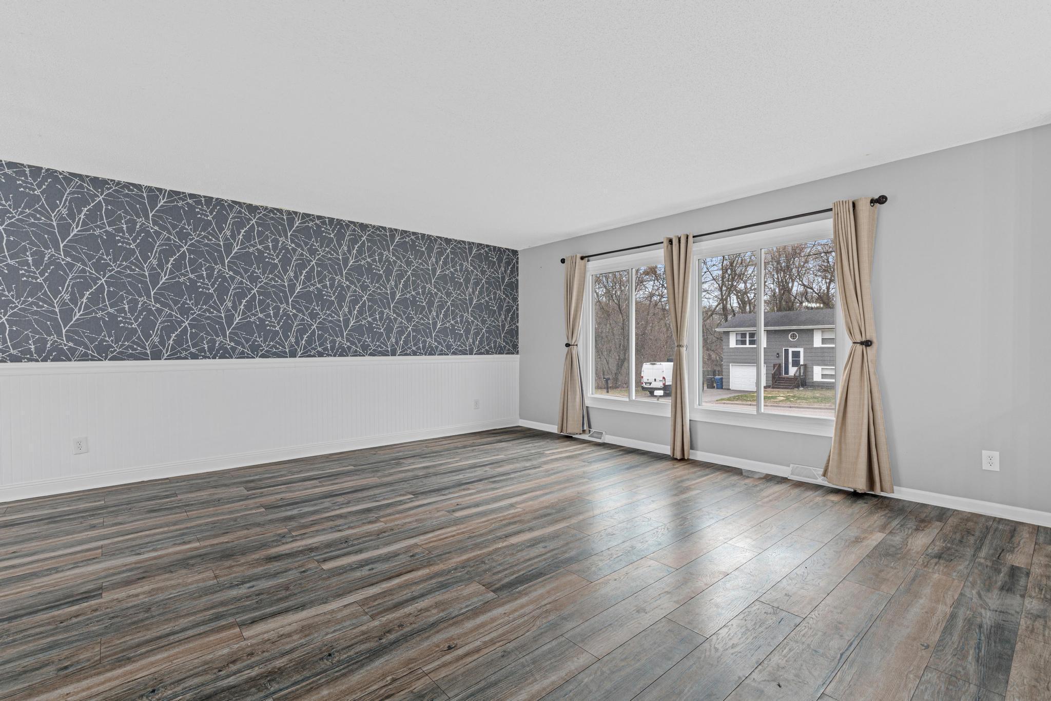 Tons of natural comes through in the living room.