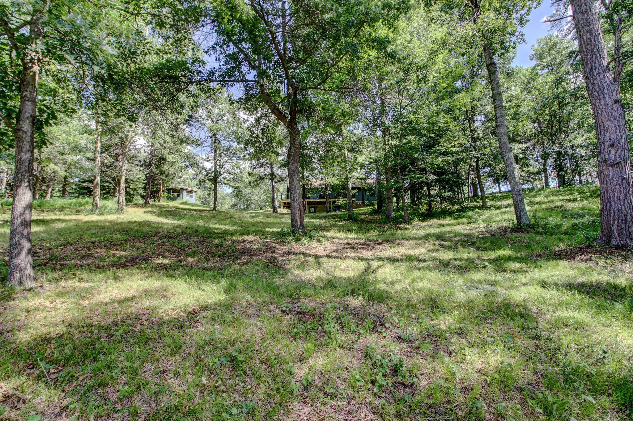 View from pond to house