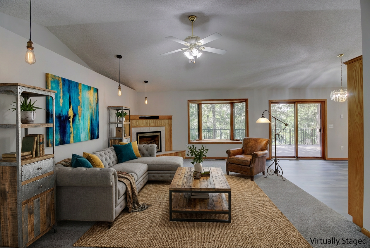 Living room Virtually staged