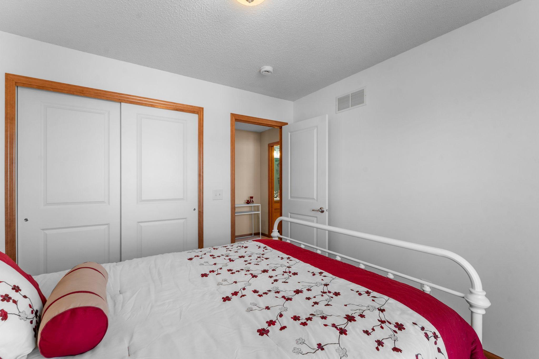 Bedroom 2 has a large closet and brand new carpeting