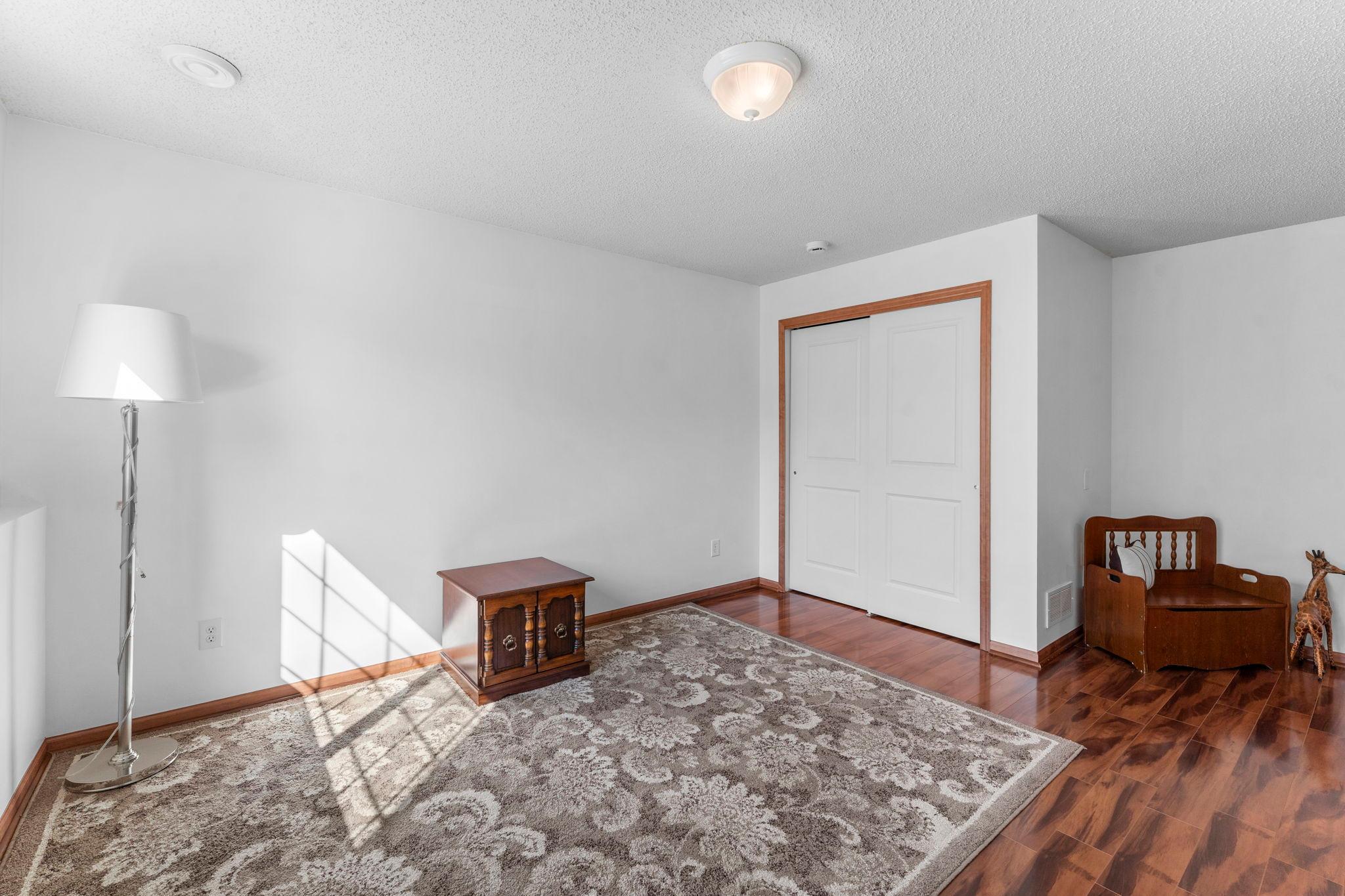 Spacious closet room here as well