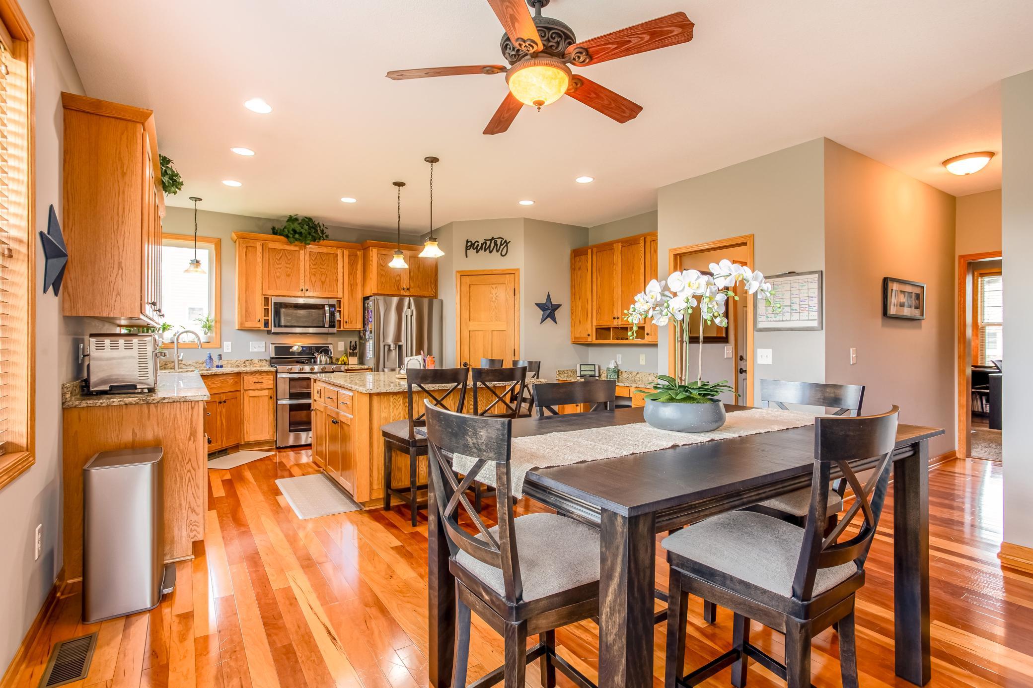 Open and inviting kitchen and dining spaces designed for everyday living and effortless entertaining.