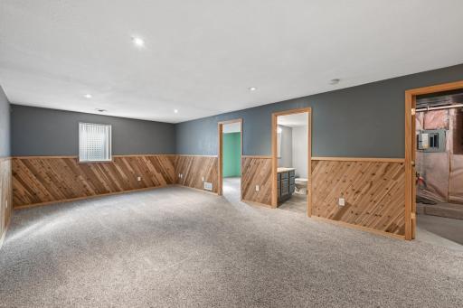 Family room with egress window