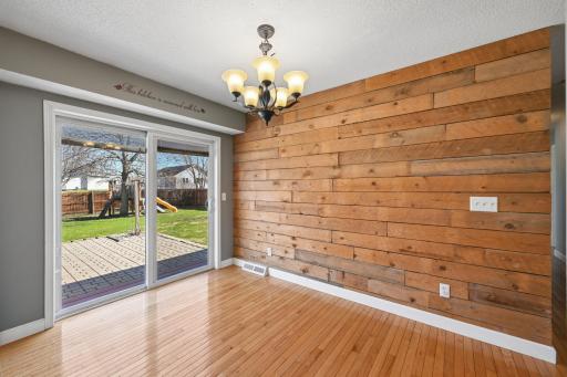 Dining room with access to the backyard and patio