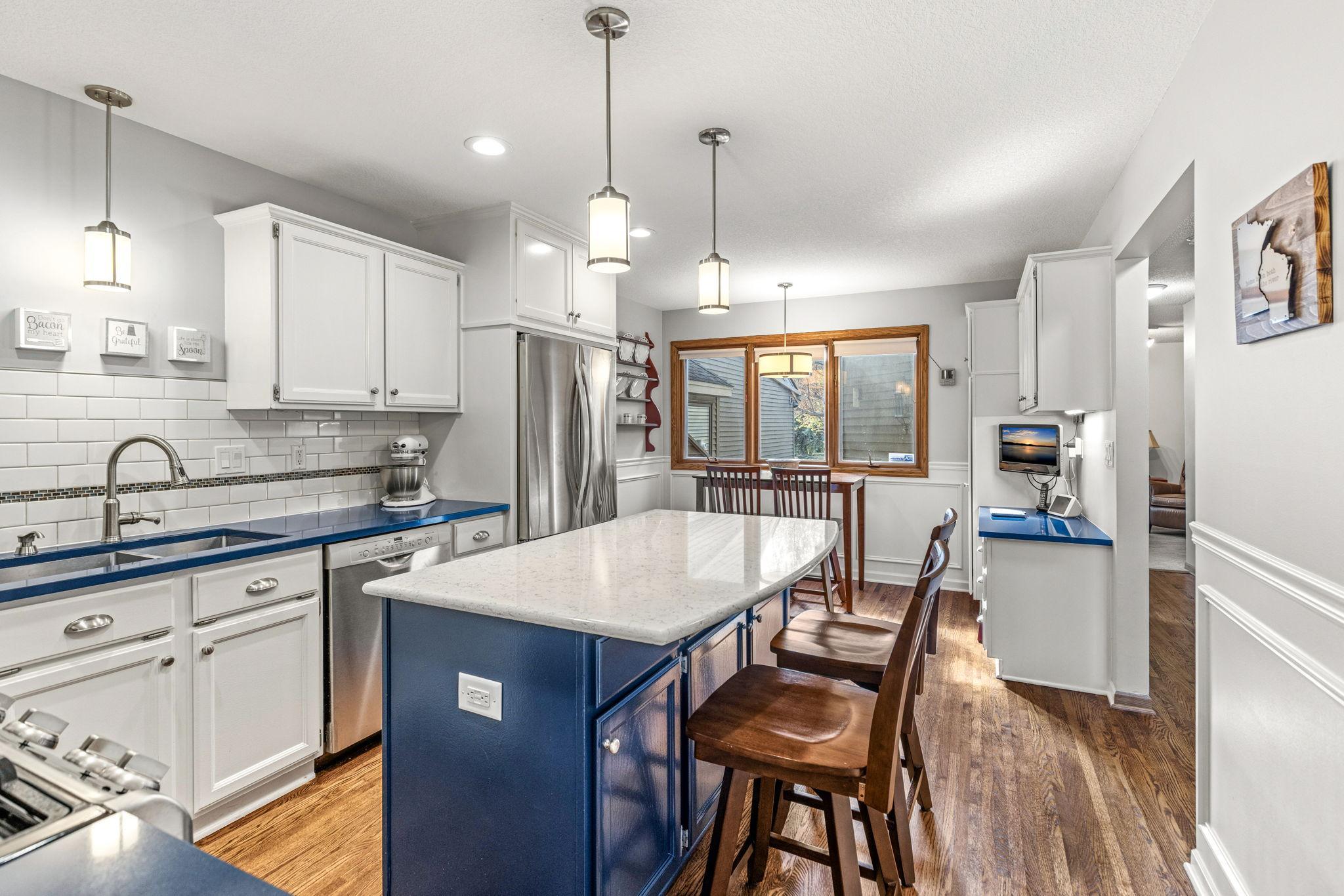 Large eat-in kitchen with office space too!