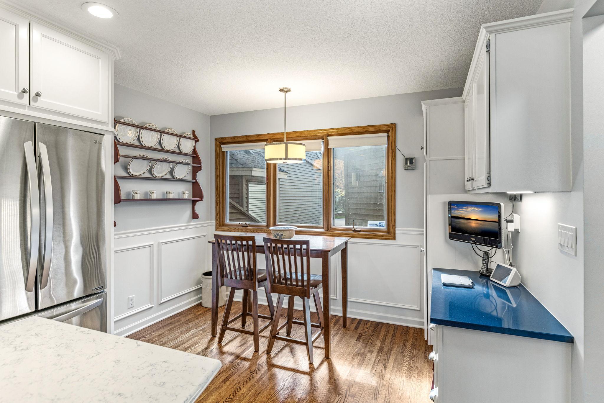 Large eat-in kitchen with office space too!