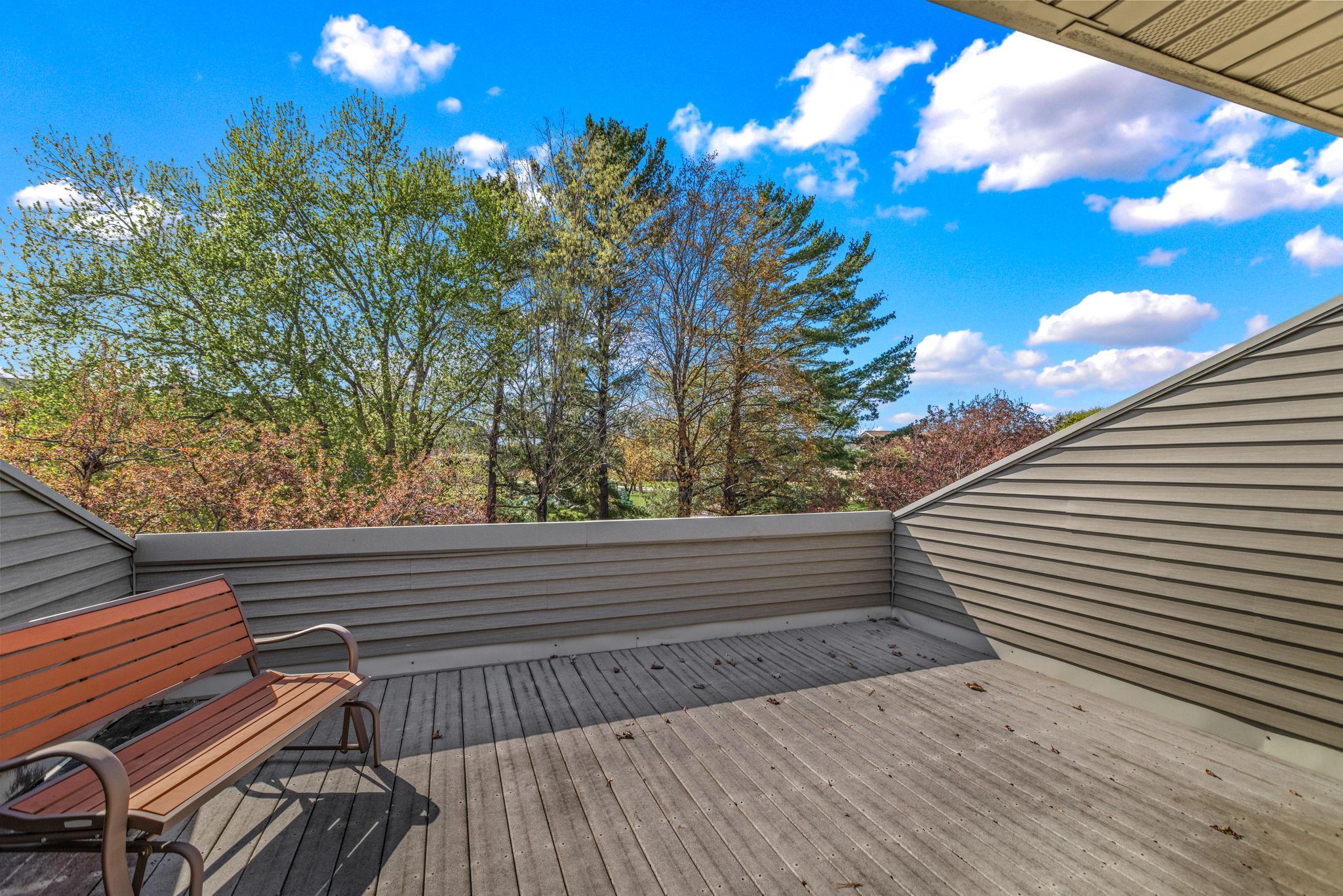 Private deck facing front