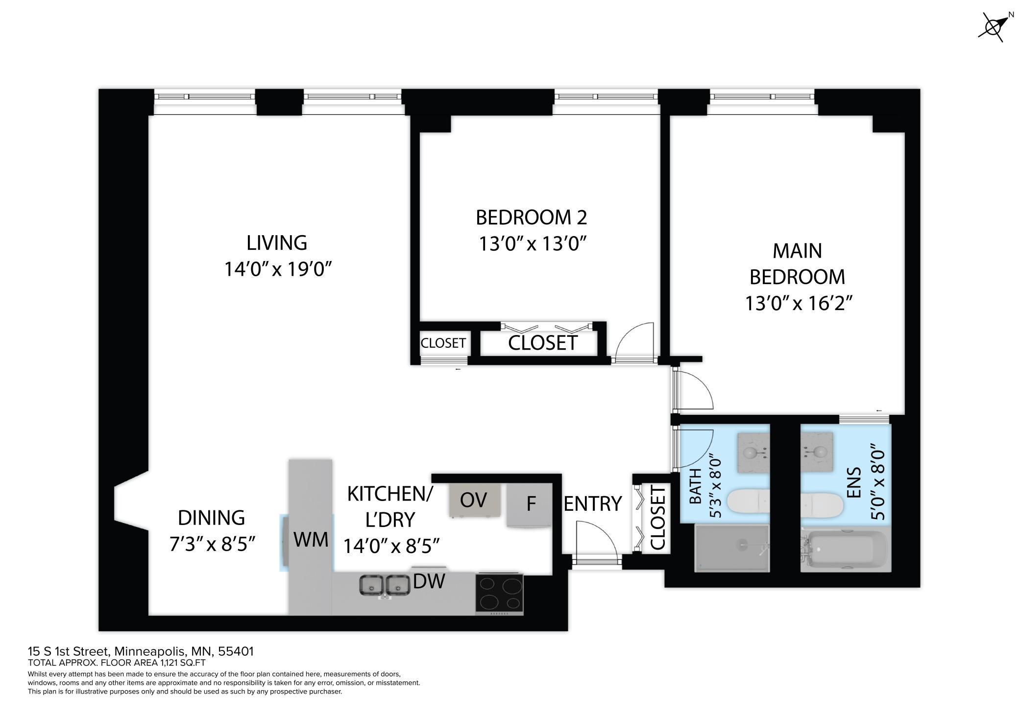 Unit A1601 Floorplan