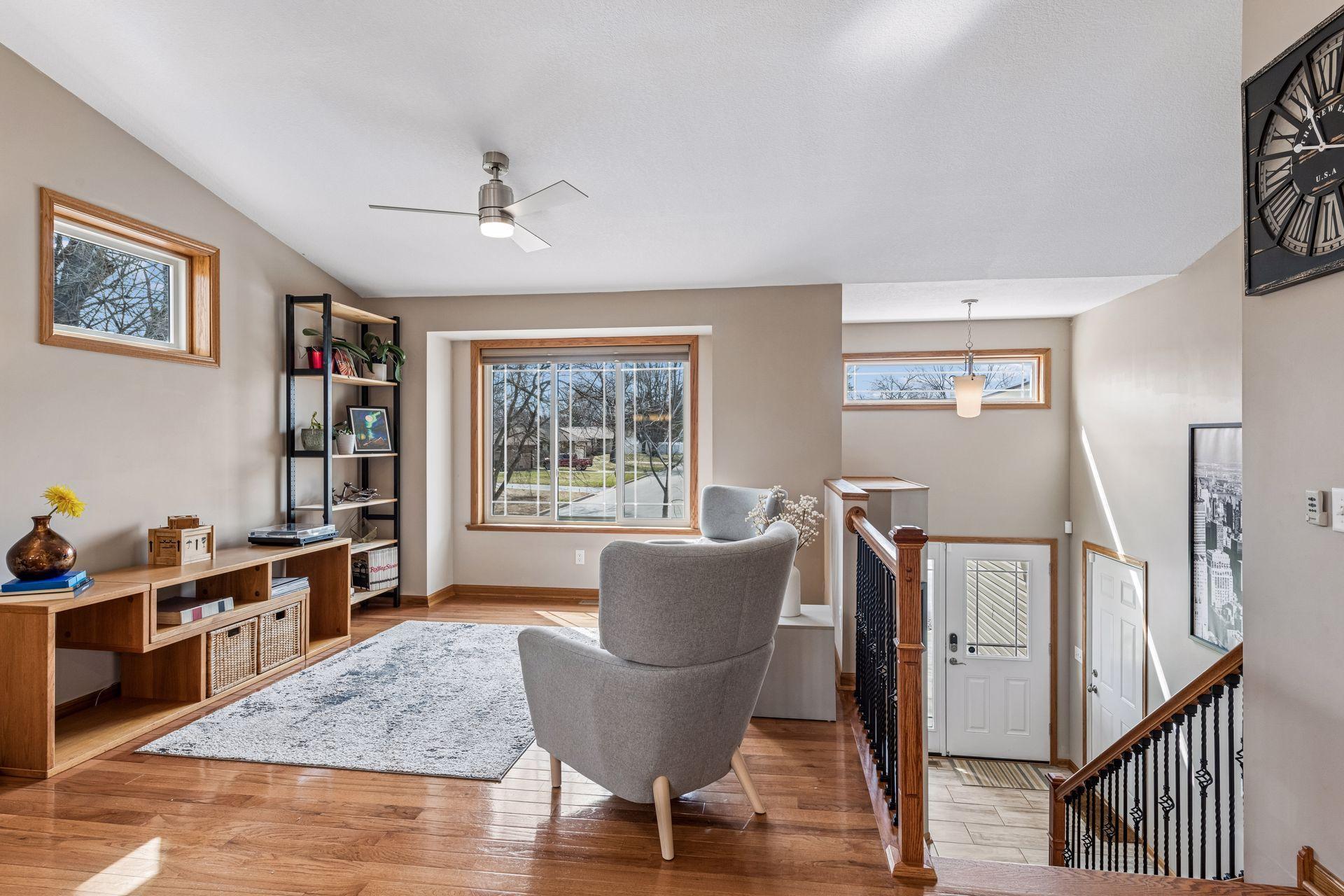 Vaulted ceilings, hardwood floors and amazing natural light