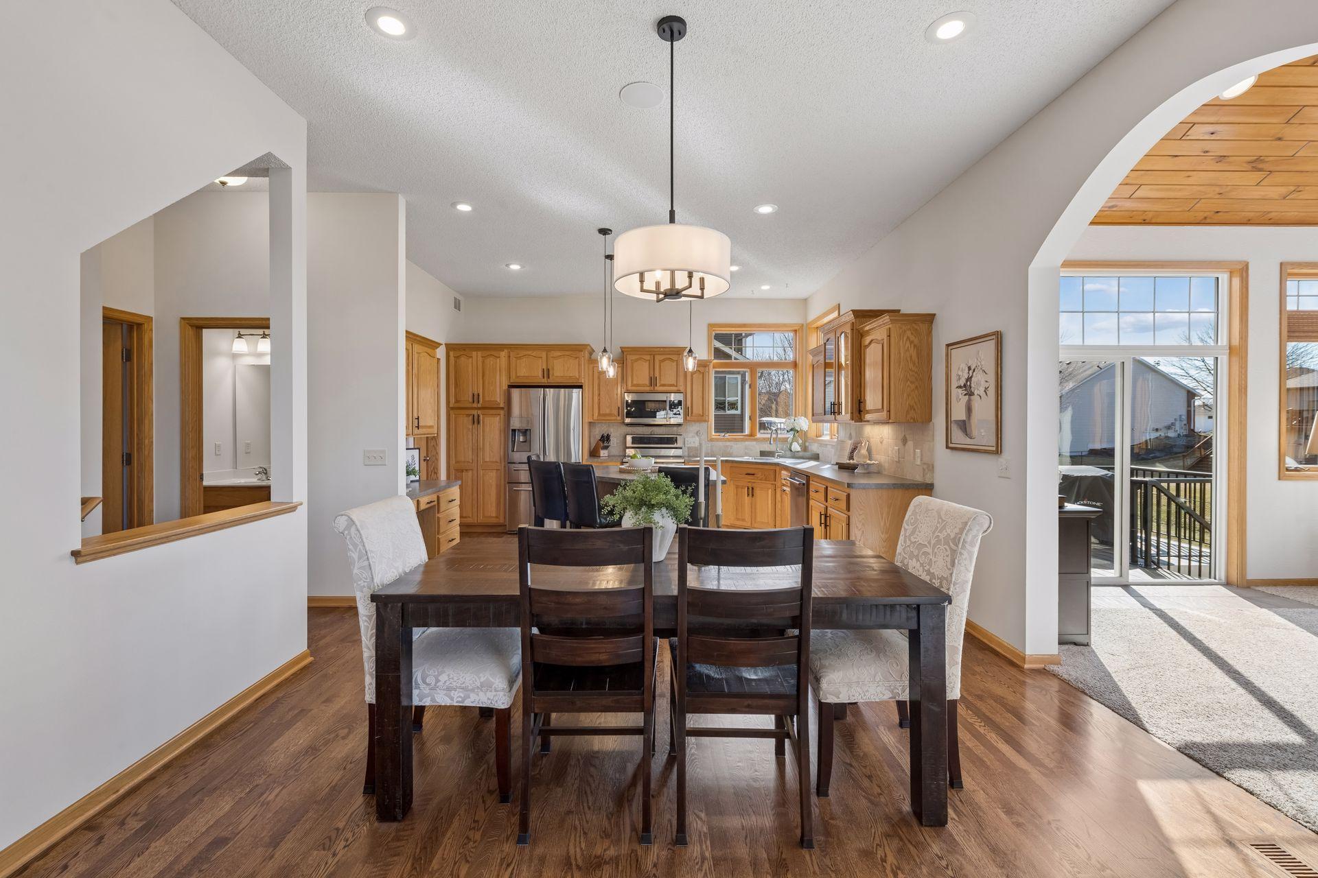 Gleaming wood floors