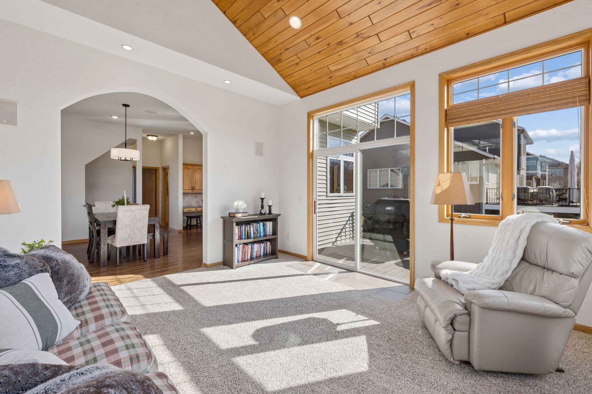 4 season porch leads to the maintenance free deck