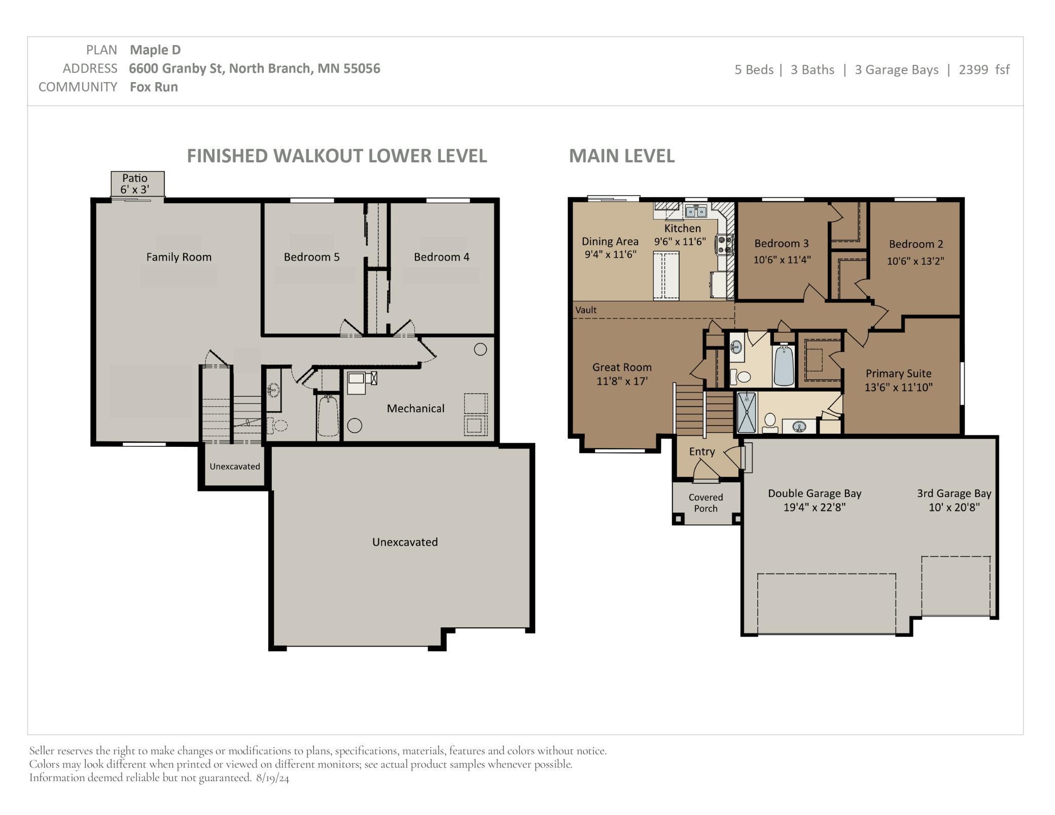Floor Plan. Photos and renderings may not depict actual plan, materials, & finishes may vary. All measurements are approximate.