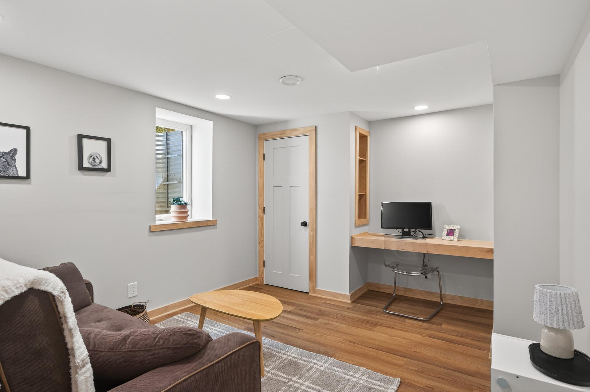 Lower Level Bedroom 4 with built-ins