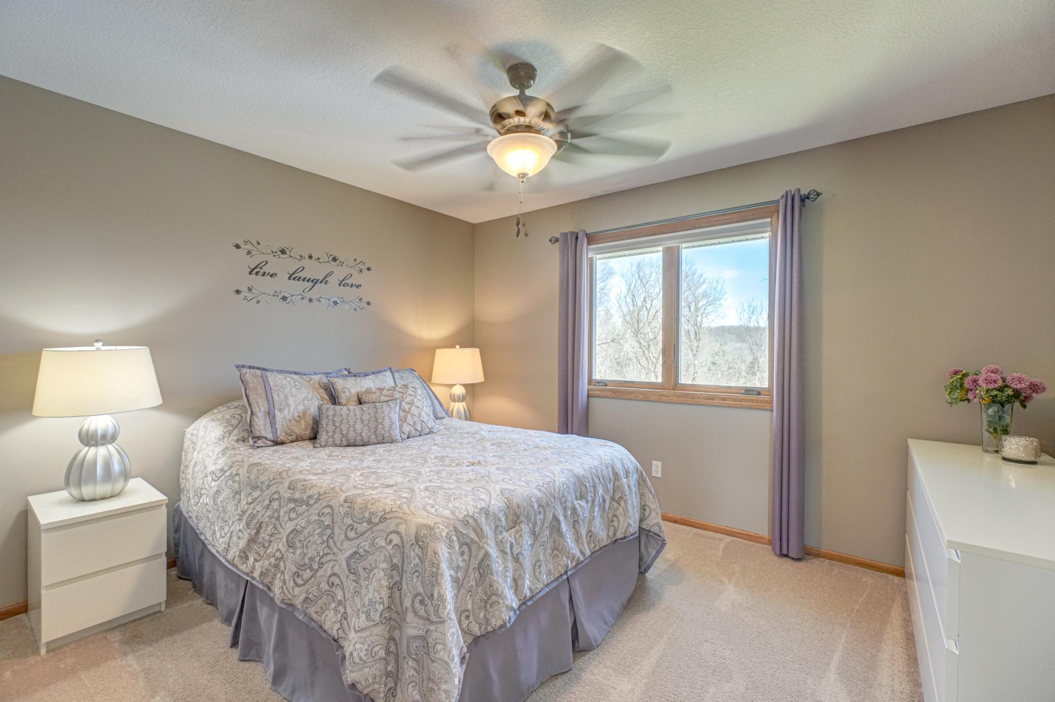 Spacious second bedroom on the upper level