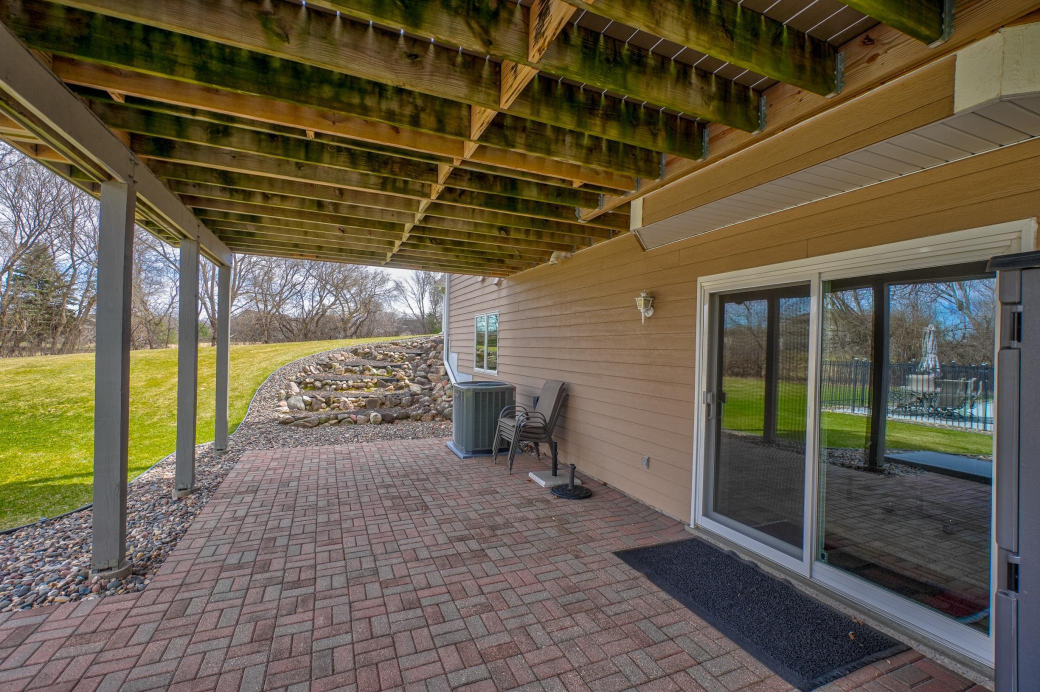 Newer paver patio enhancing the outdoor living space