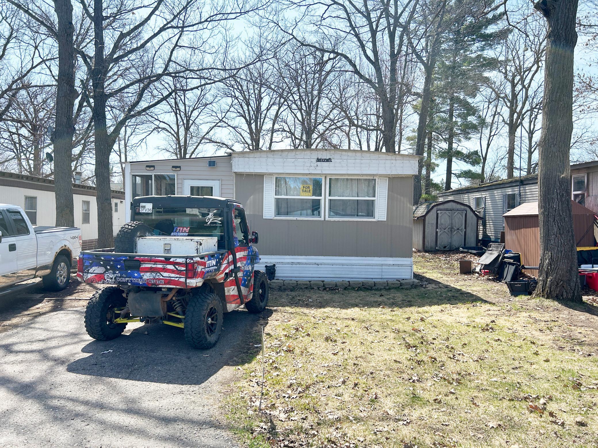 Another angle of the trailer and lot from the road.