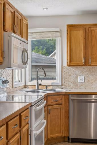 Kitchen with a View! Enjoy a window overlooking the backyard.
