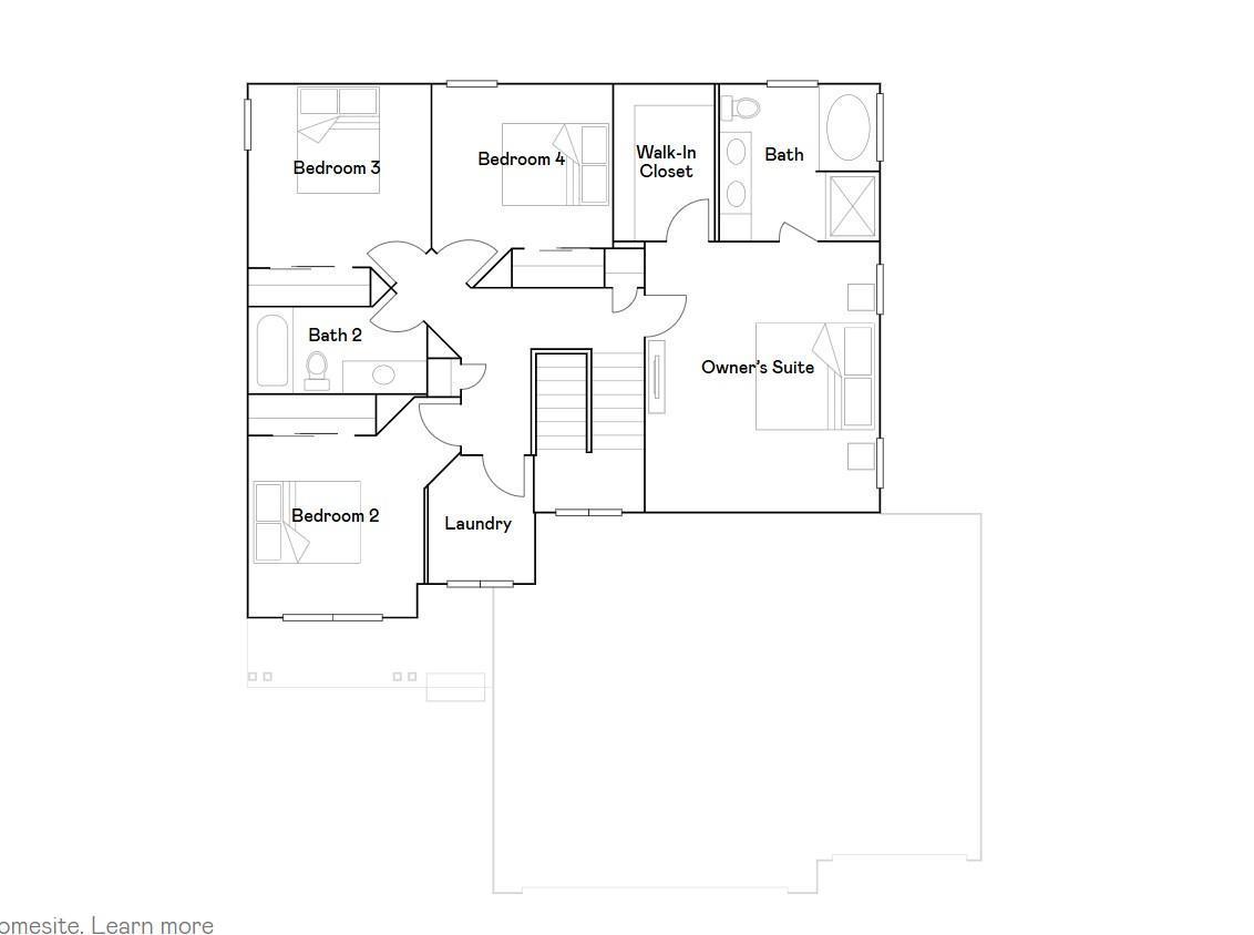 Upper level floorplan