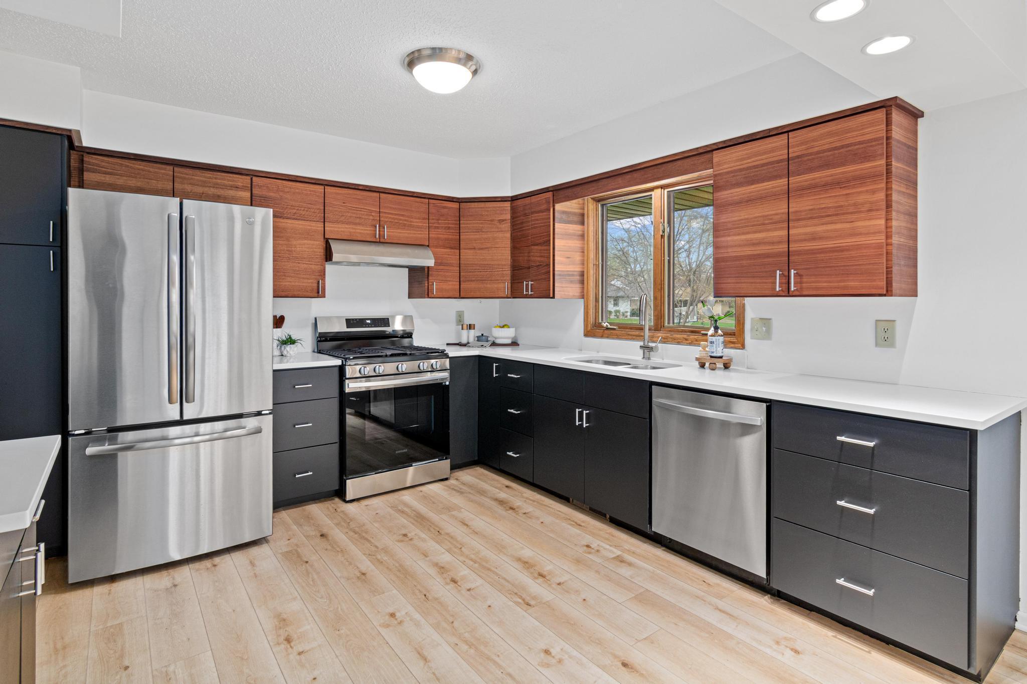 Design-inspired kitchen and new flooring