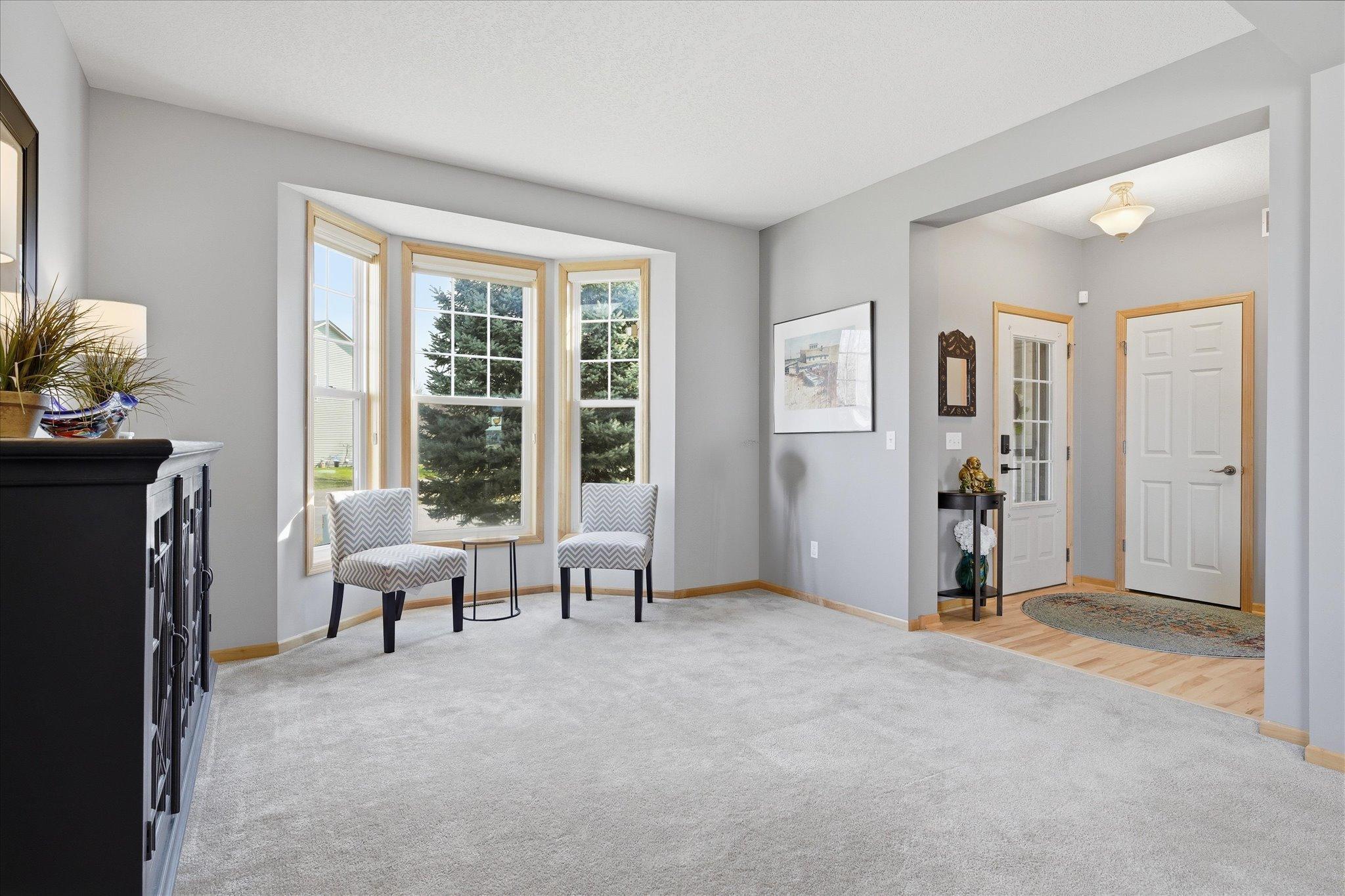 Main Level open front Living Room. Could be used as a future office area