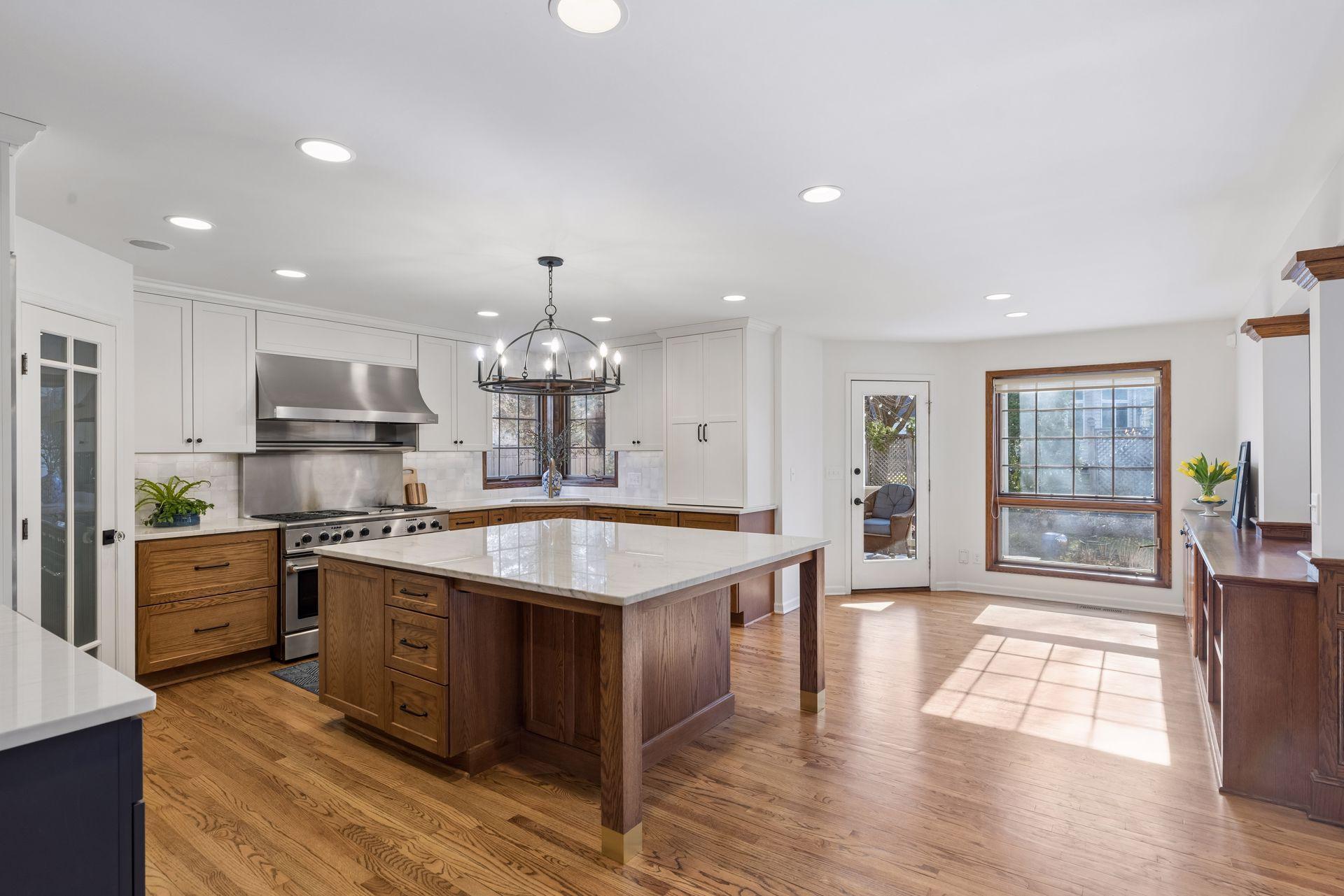 Kitchen & Informal Dining area lead to covered Deck