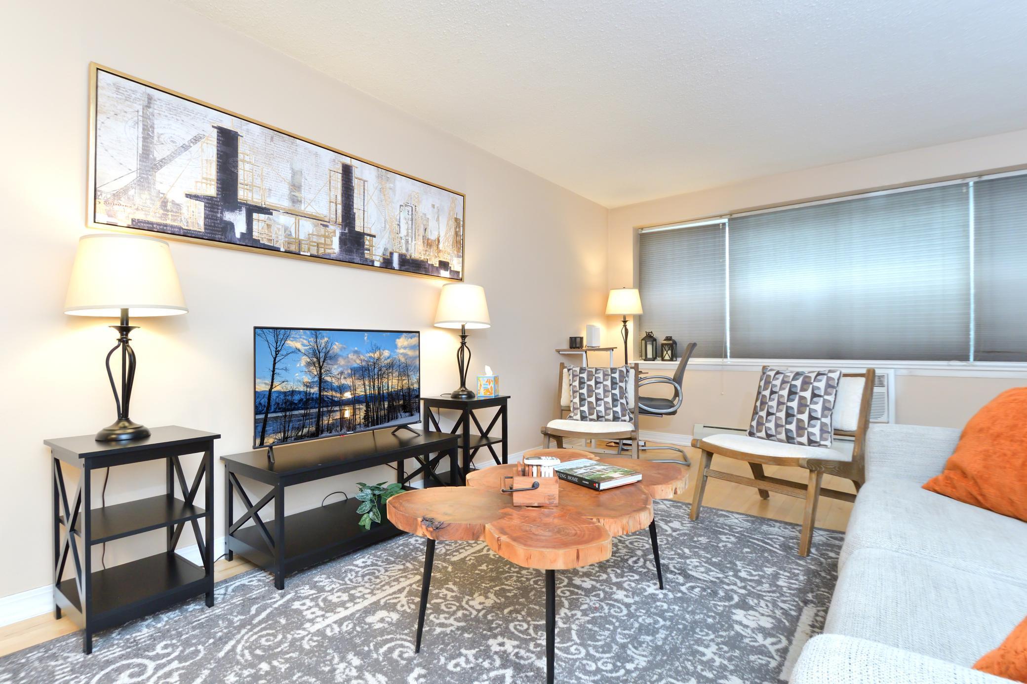 Alternative view of open living area showcasing flexible layout