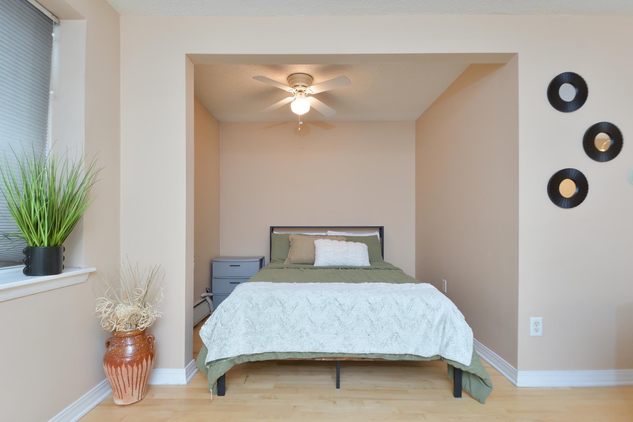 Cozy alcove perfectly tucked away for a private sleeping nook