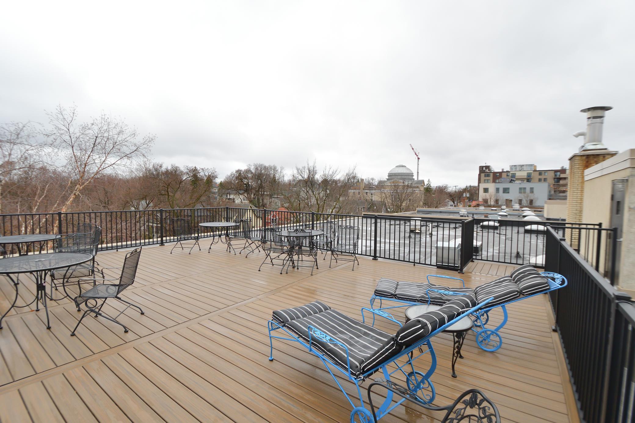 Rooftop deck overlooking the heart of Linden Hills